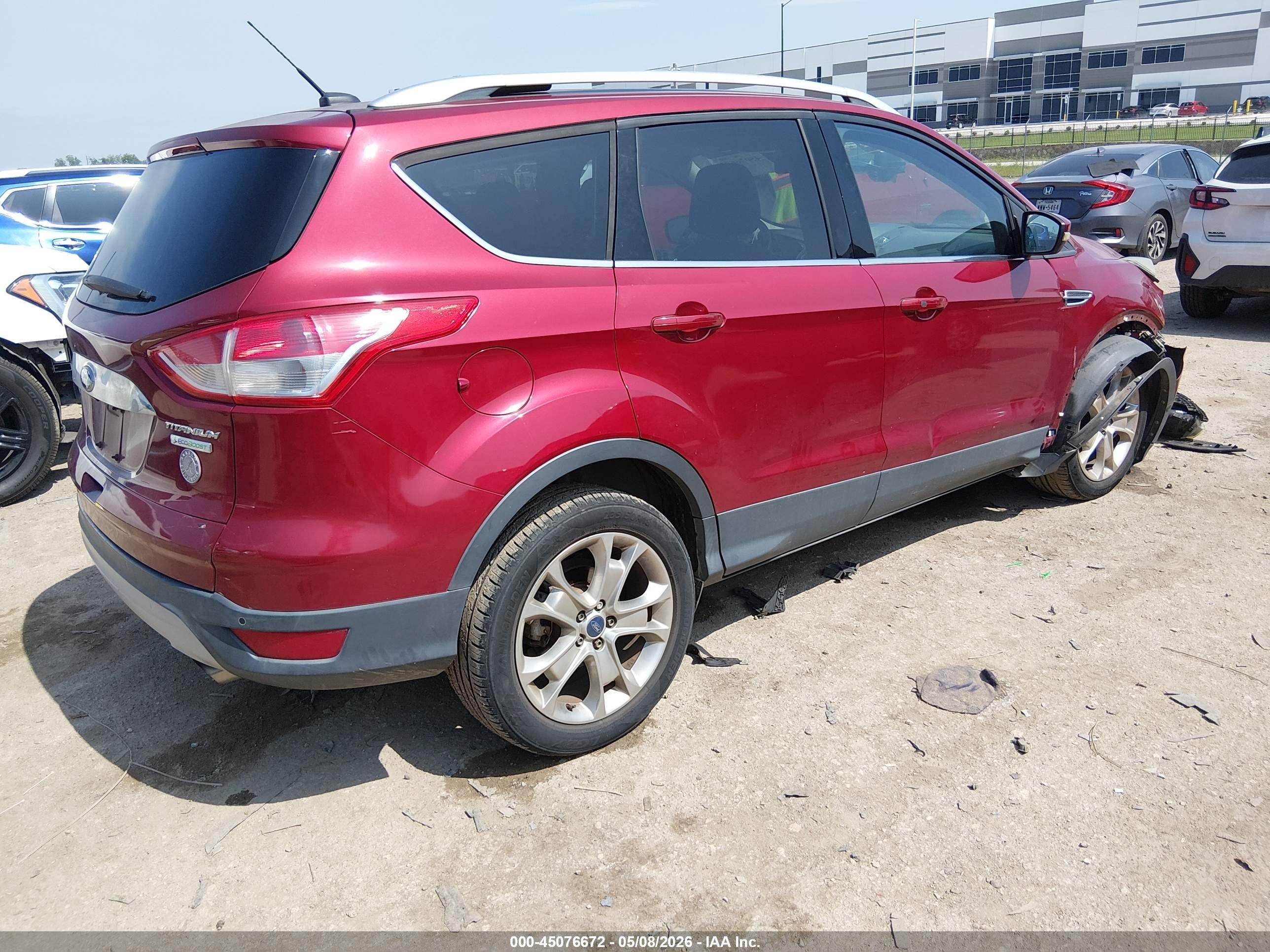2014 Ford Escape Titanium Красный vin: 1FMCU0JX9EUA92220