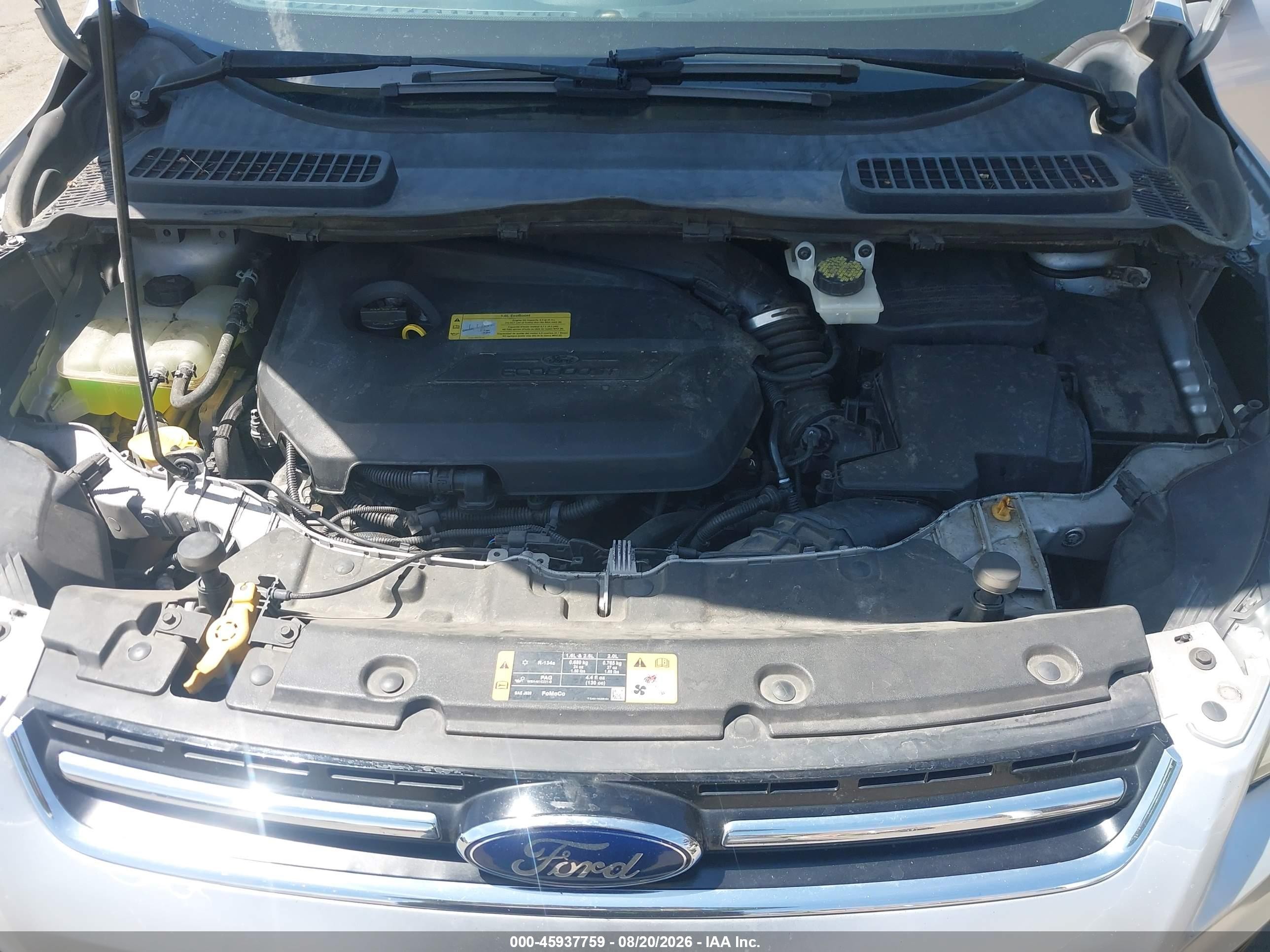 2014 Ford Escape Titanium Silver vin: 1FMCU0JX9EUB72567