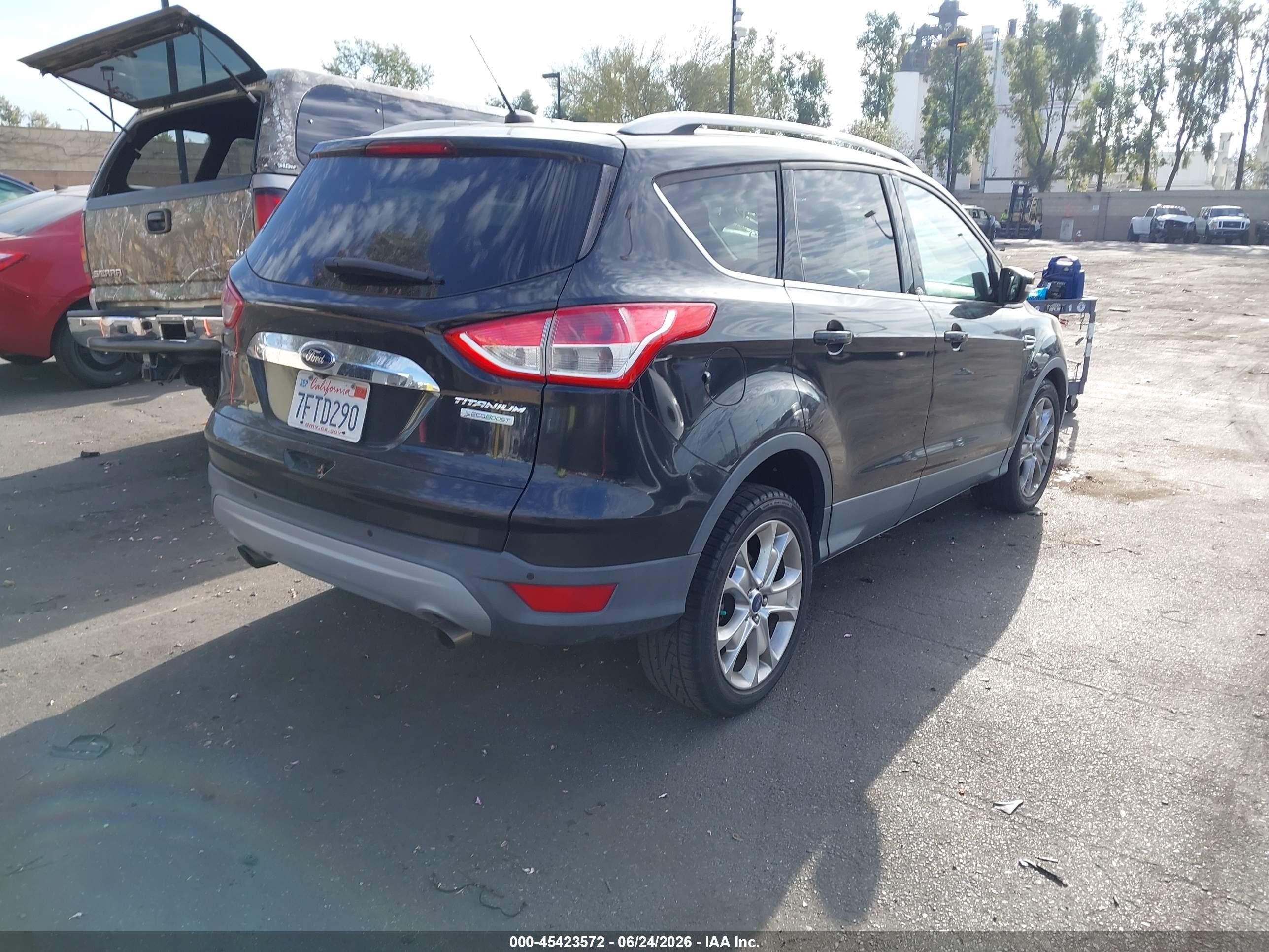 2014 Ford Escape Titanium Black vin: 1FMCU0JX9EUD72543