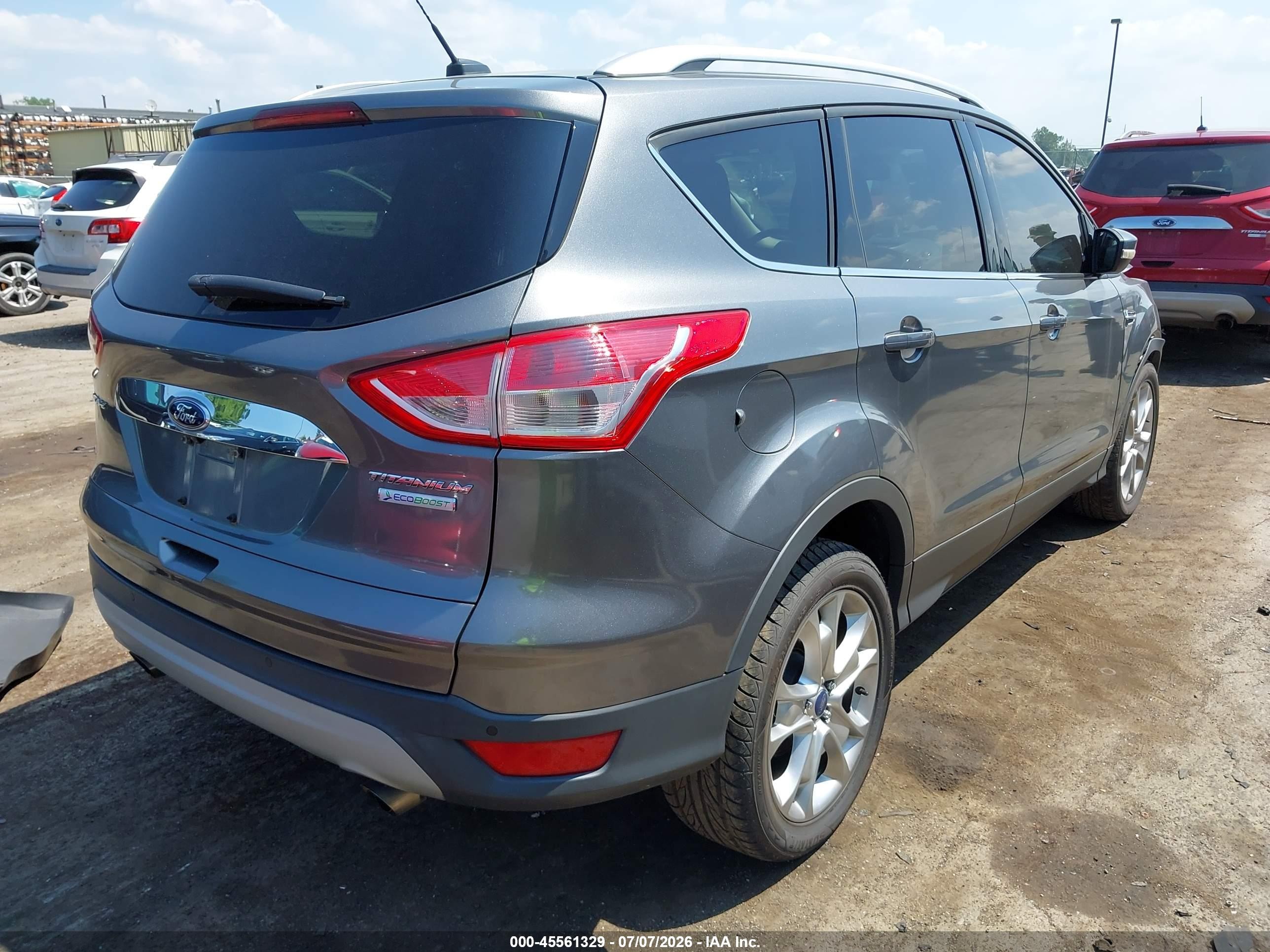 2014 Ford Escape Titanium Silver vin: 1FMCU0JX9EUE37729