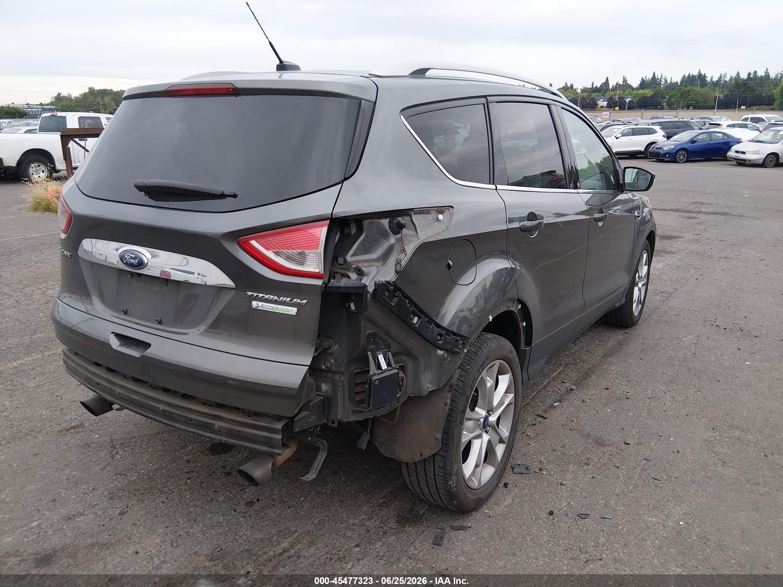 2015 Ford Escape Titanium Gray vin: 1FMCU0JX9FUC05665