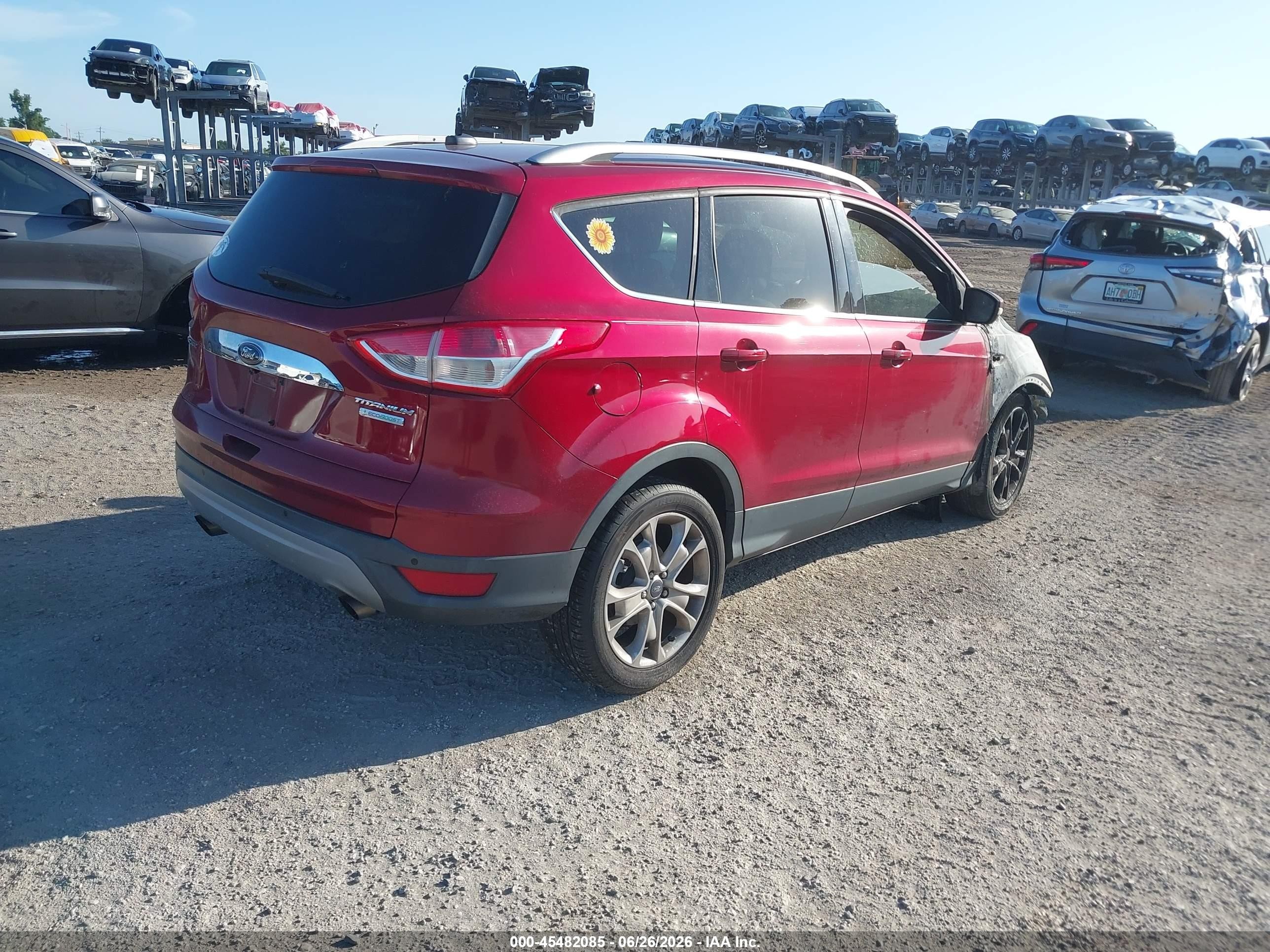 2015 Ford Escape Titanium Red vin: 1FMCU0JX9FUC32526