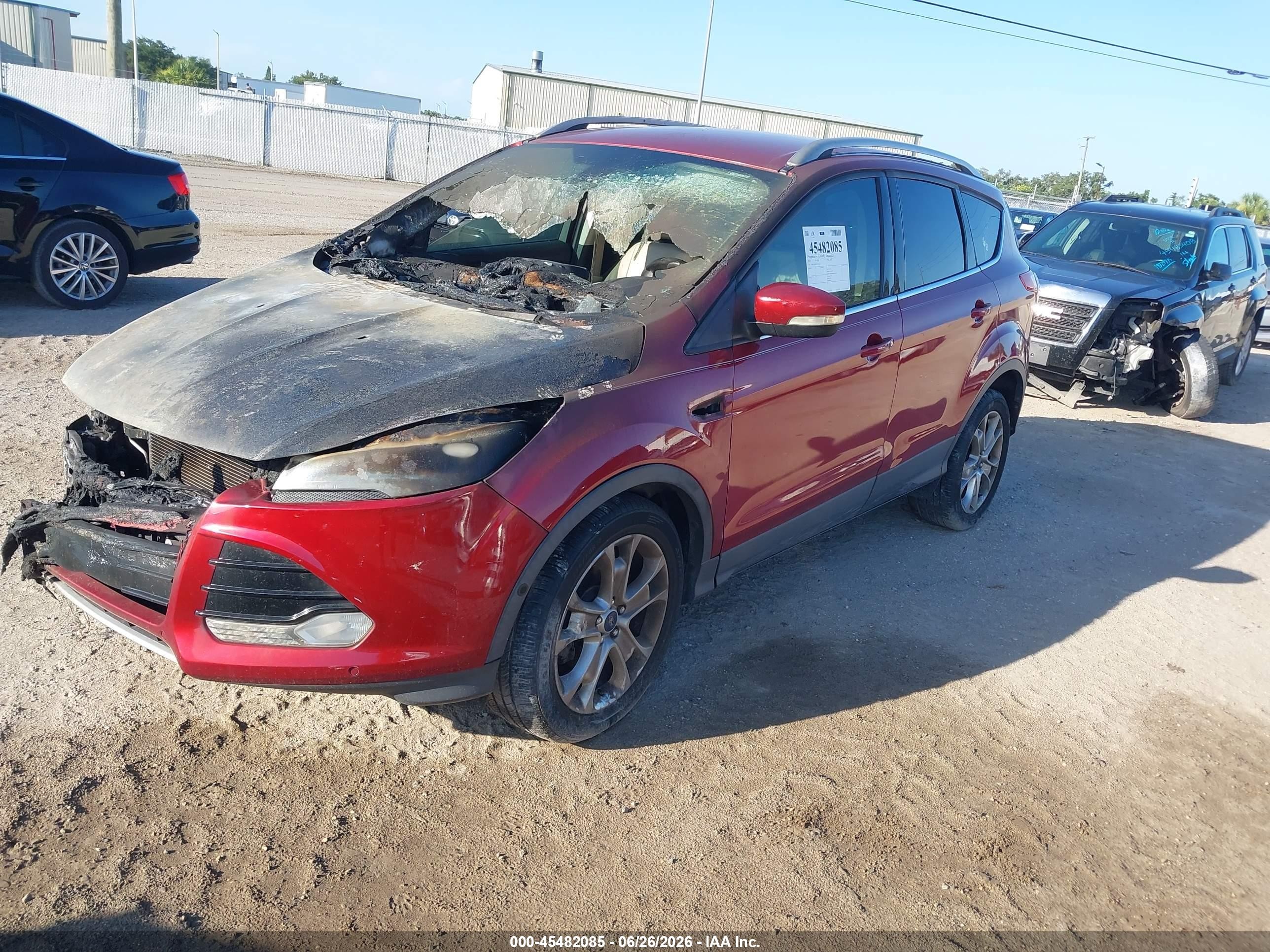 2015 Ford Escape Titanium Red vin: 1FMCU0JX9FUC32526