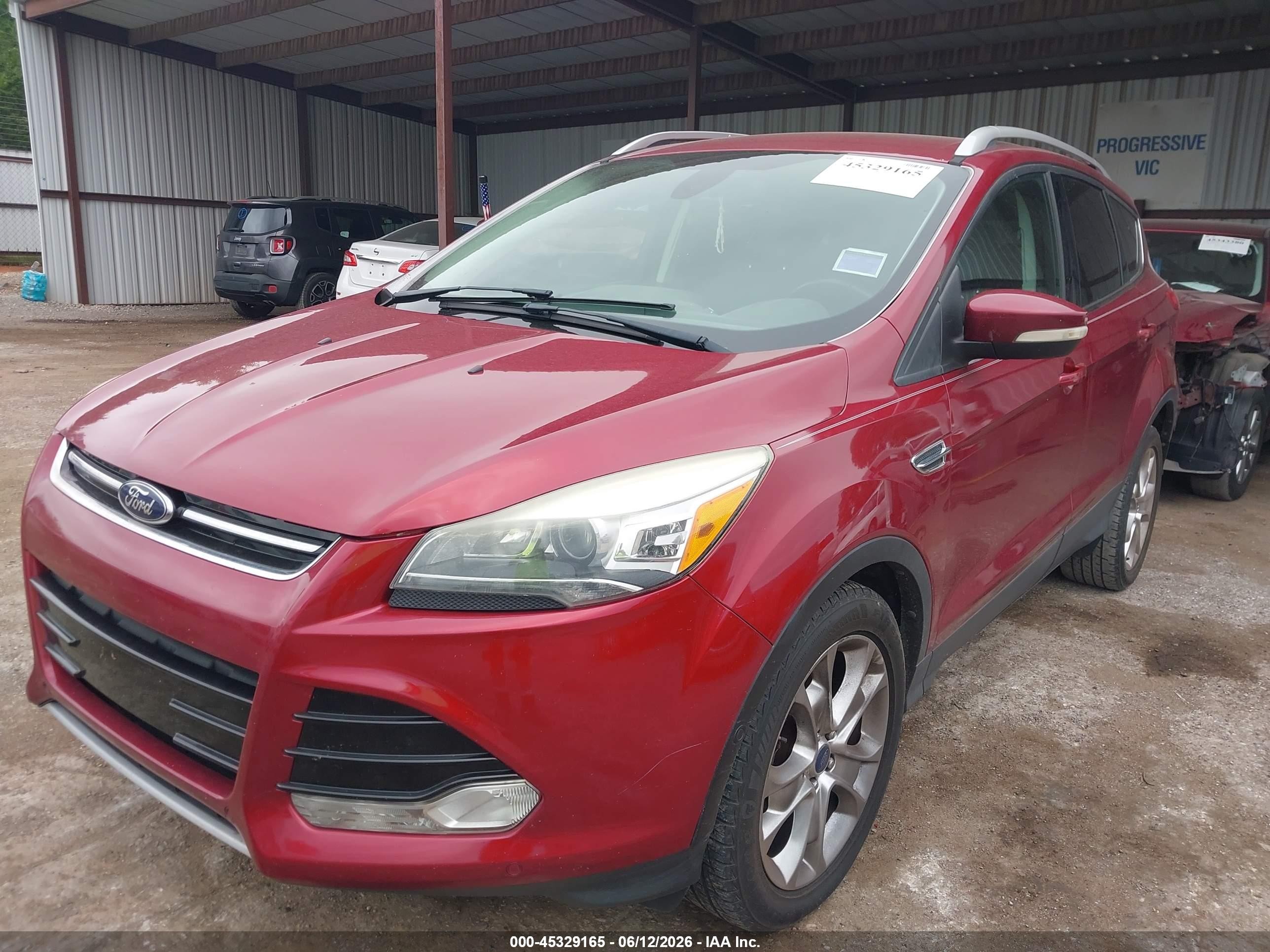 2014 Ford Escape Titanium Red vin: 1FMCU0JXXEUB59729