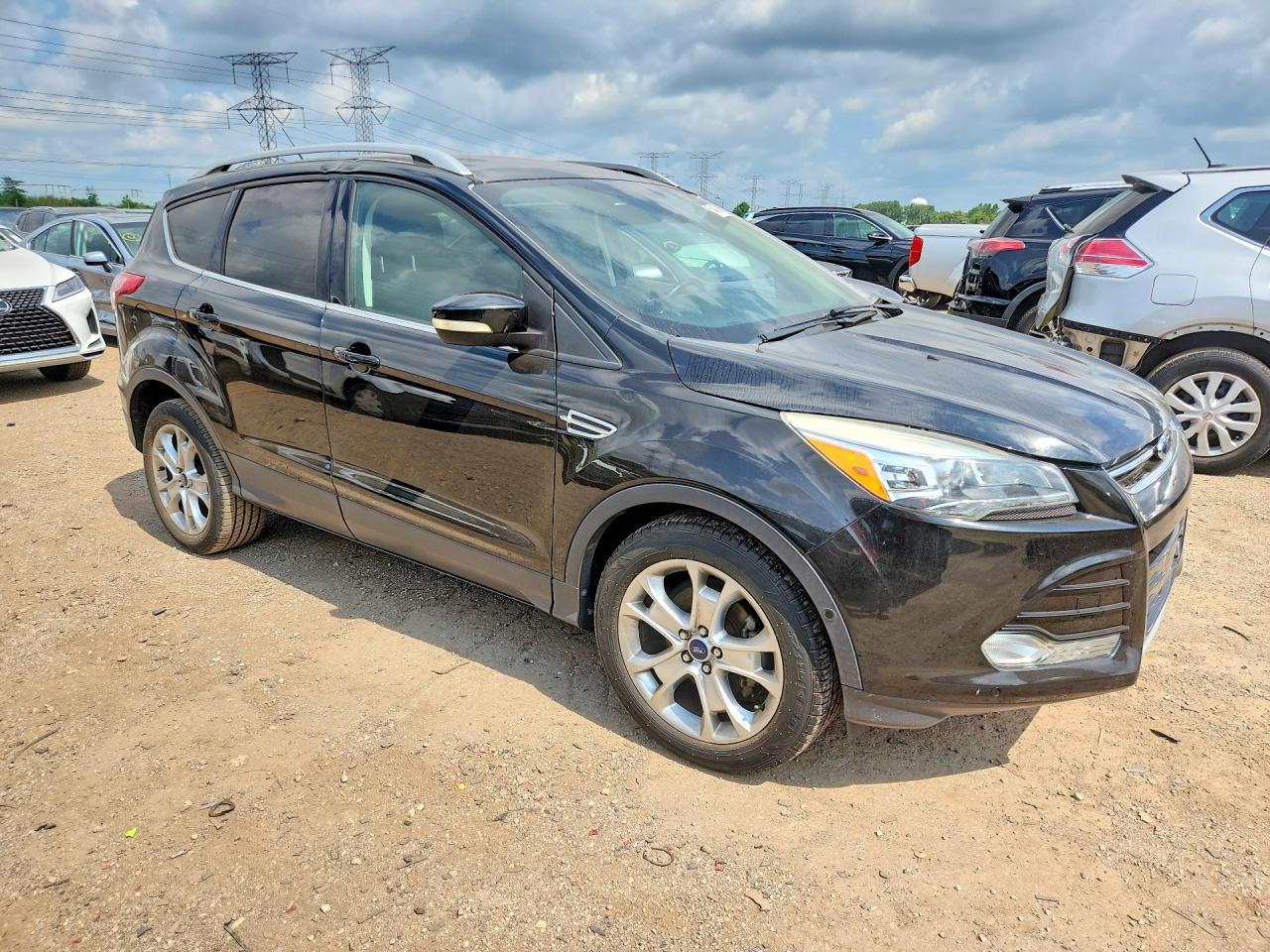 2014 Ford Escape Titanium Black vin: 1FMCU0JXXEUC58566