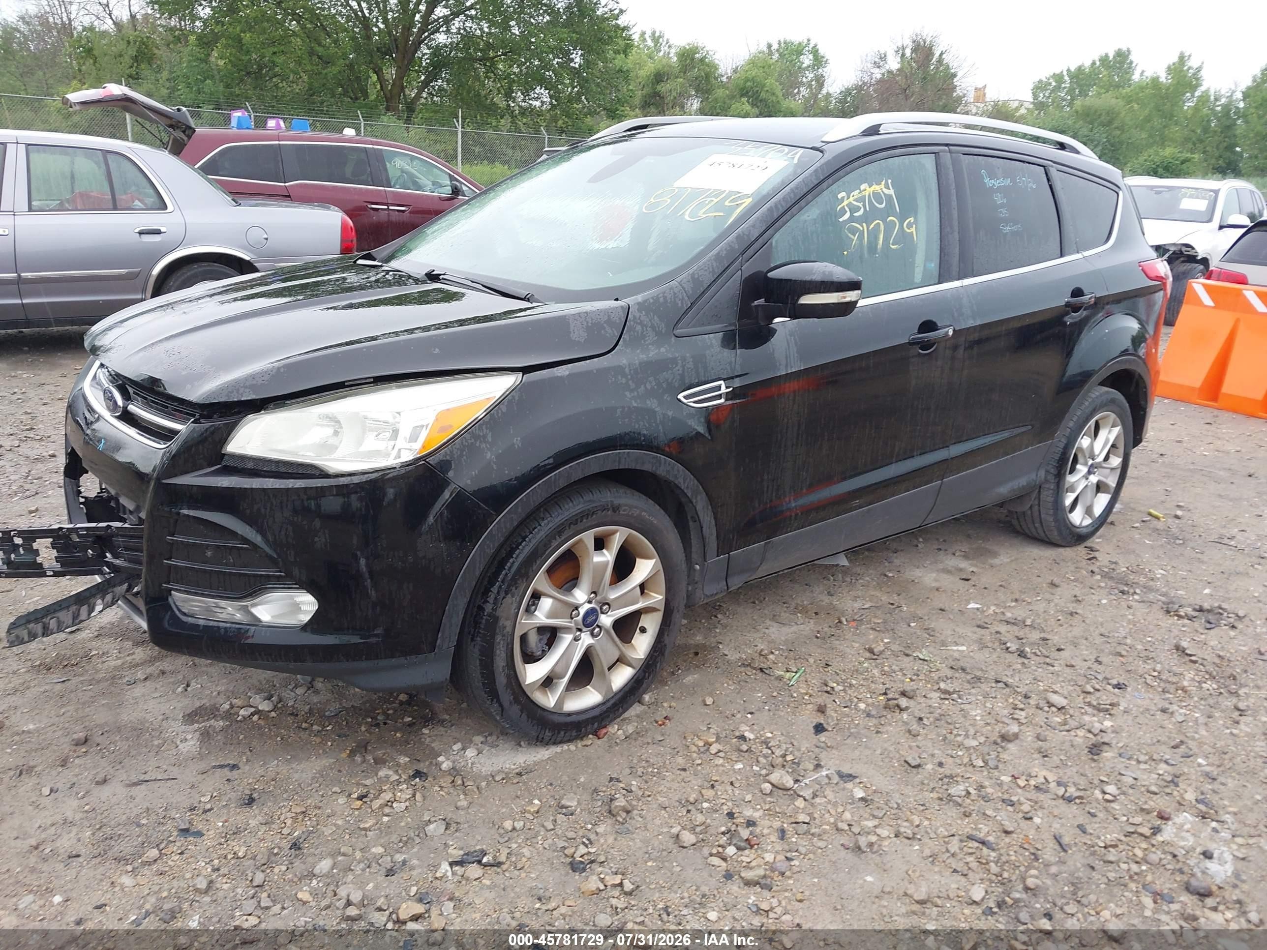 2015 Ford Escape Titanium Черный vin: 1FMCU0JXXFUB47968