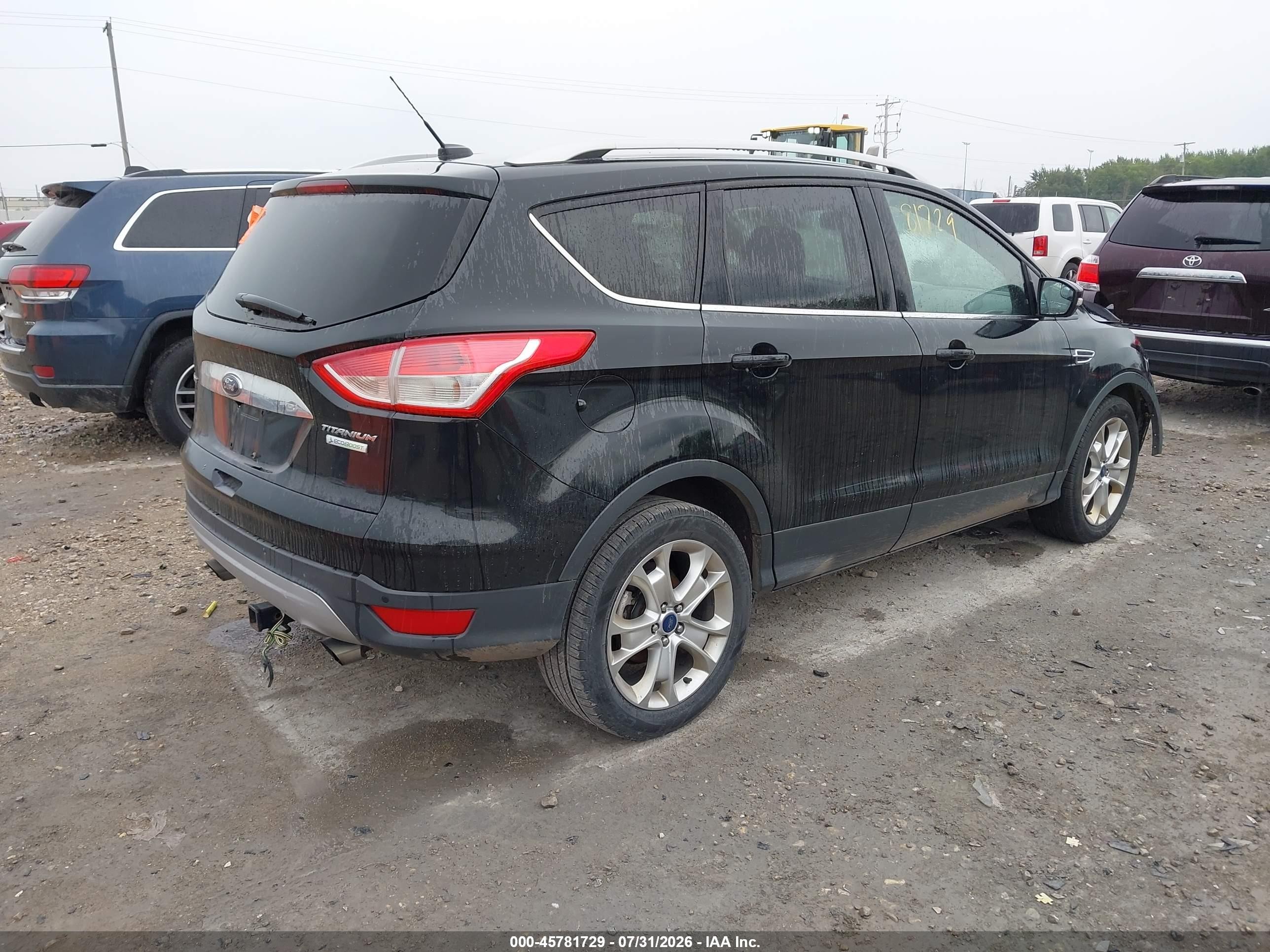 2015 Ford Escape Titanium Черный vin: 1FMCU0JXXFUB47968