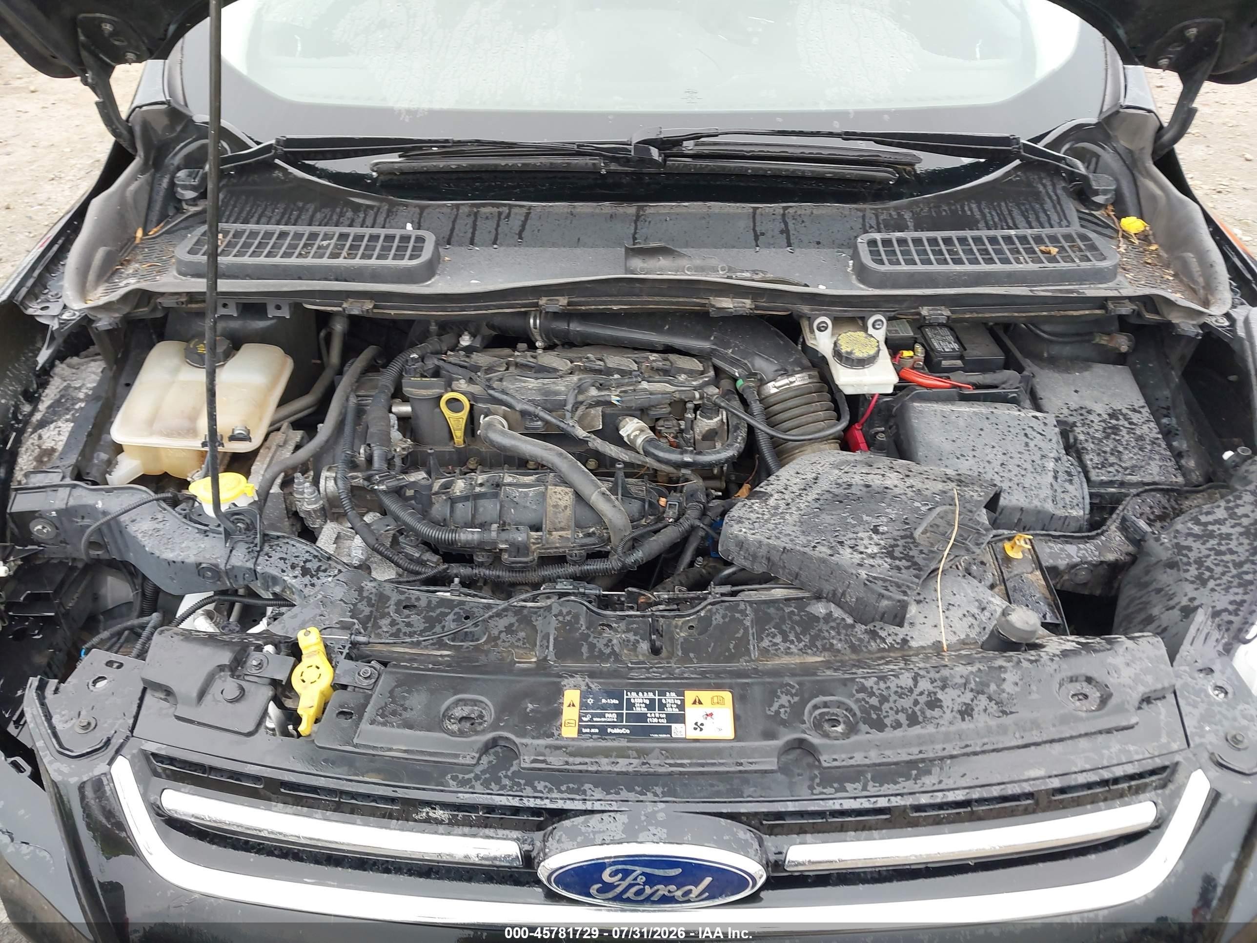 2015 Ford Escape Titanium Черный vin: 1FMCU0JXXFUB47968