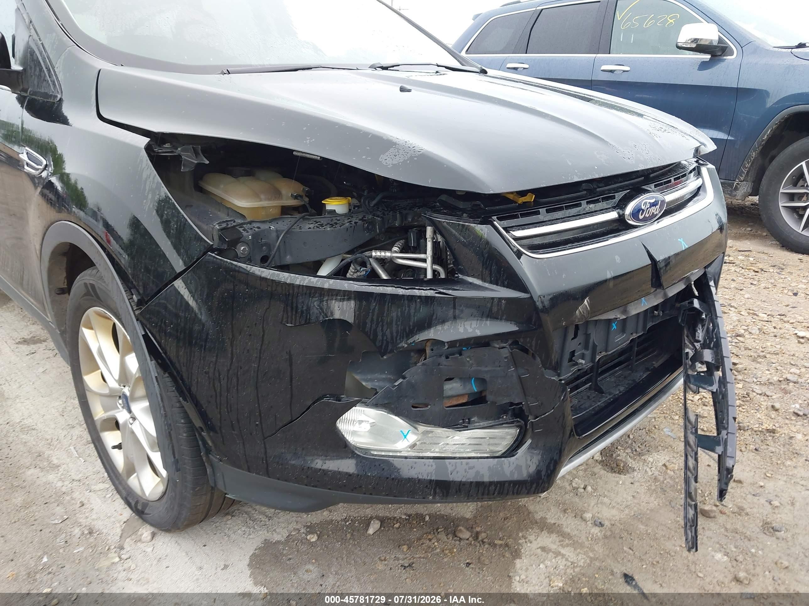 2015 Ford Escape Titanium Черный vin: 1FMCU0JXXFUB47968
