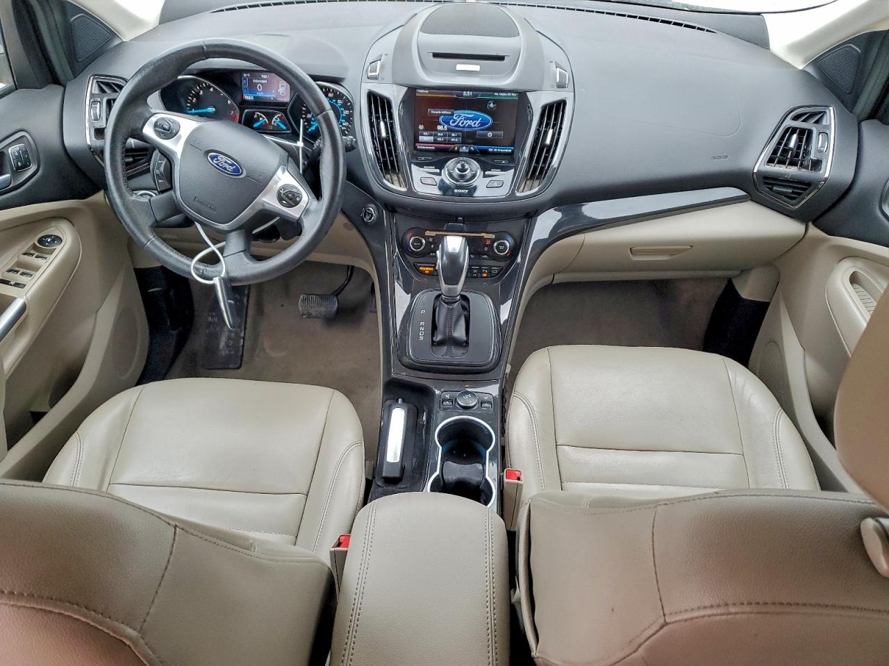 2015 Ford Escape Titanium Белый vin: 1FMCU0JXXFUC04184