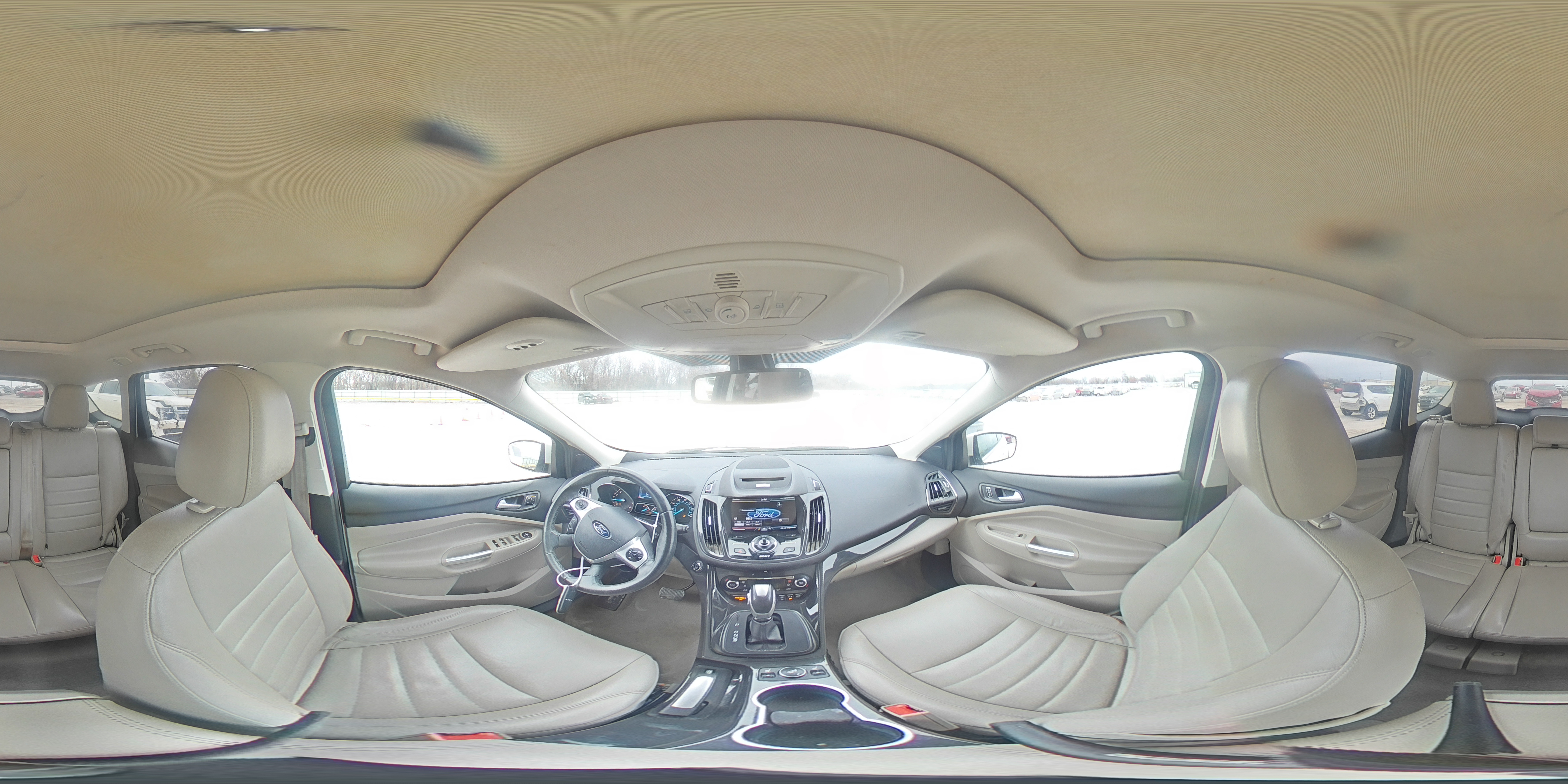 2015 Ford Escape Titanium Белый vin: 1FMCU0JXXFUC04184
