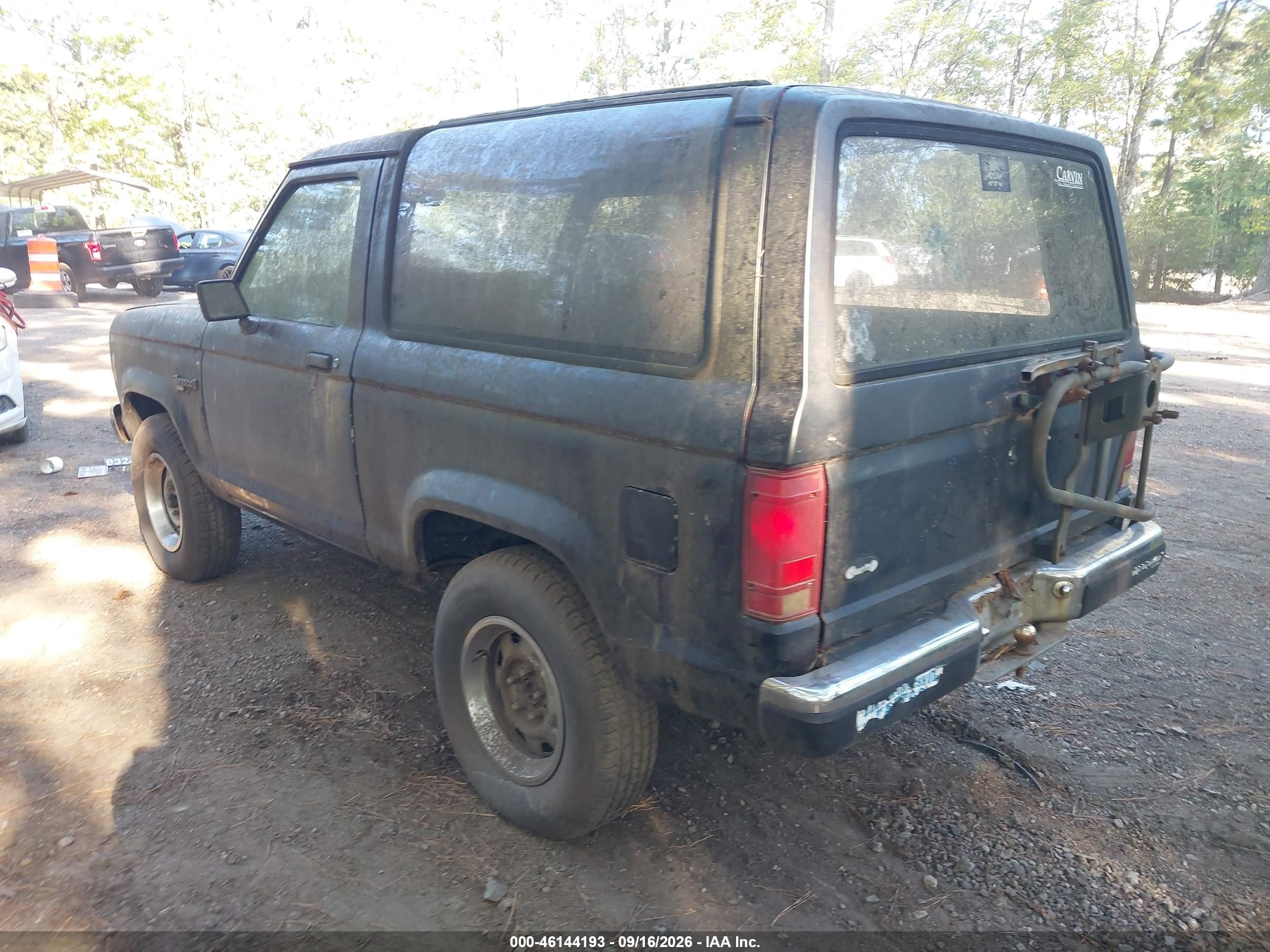 1988 Ford Bronco Ii Black vin: 1FMCU12T6JUD32707