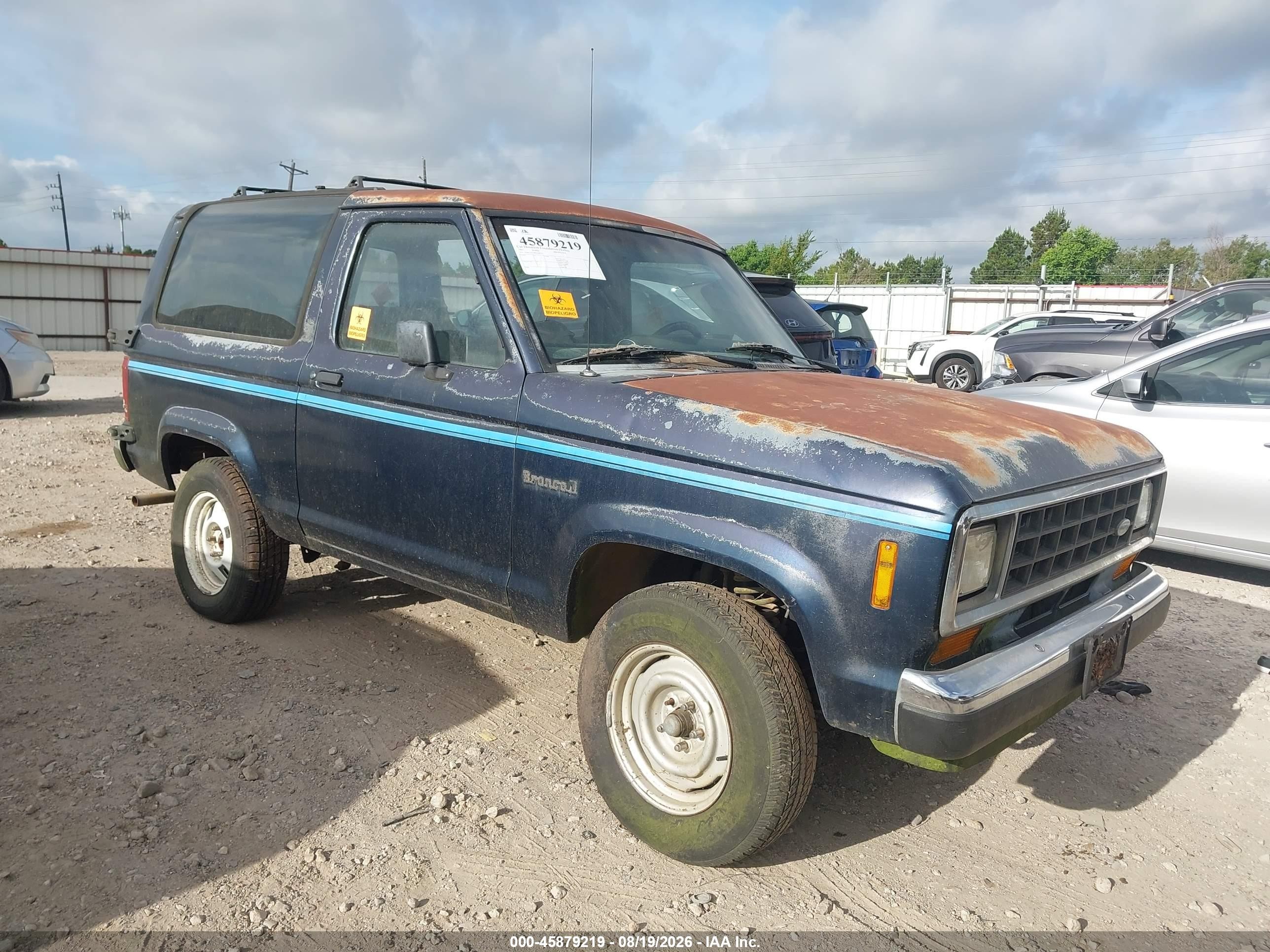 1987 Ford Bronco Ii   Blue vin: 1FMCU12T8HUC80541