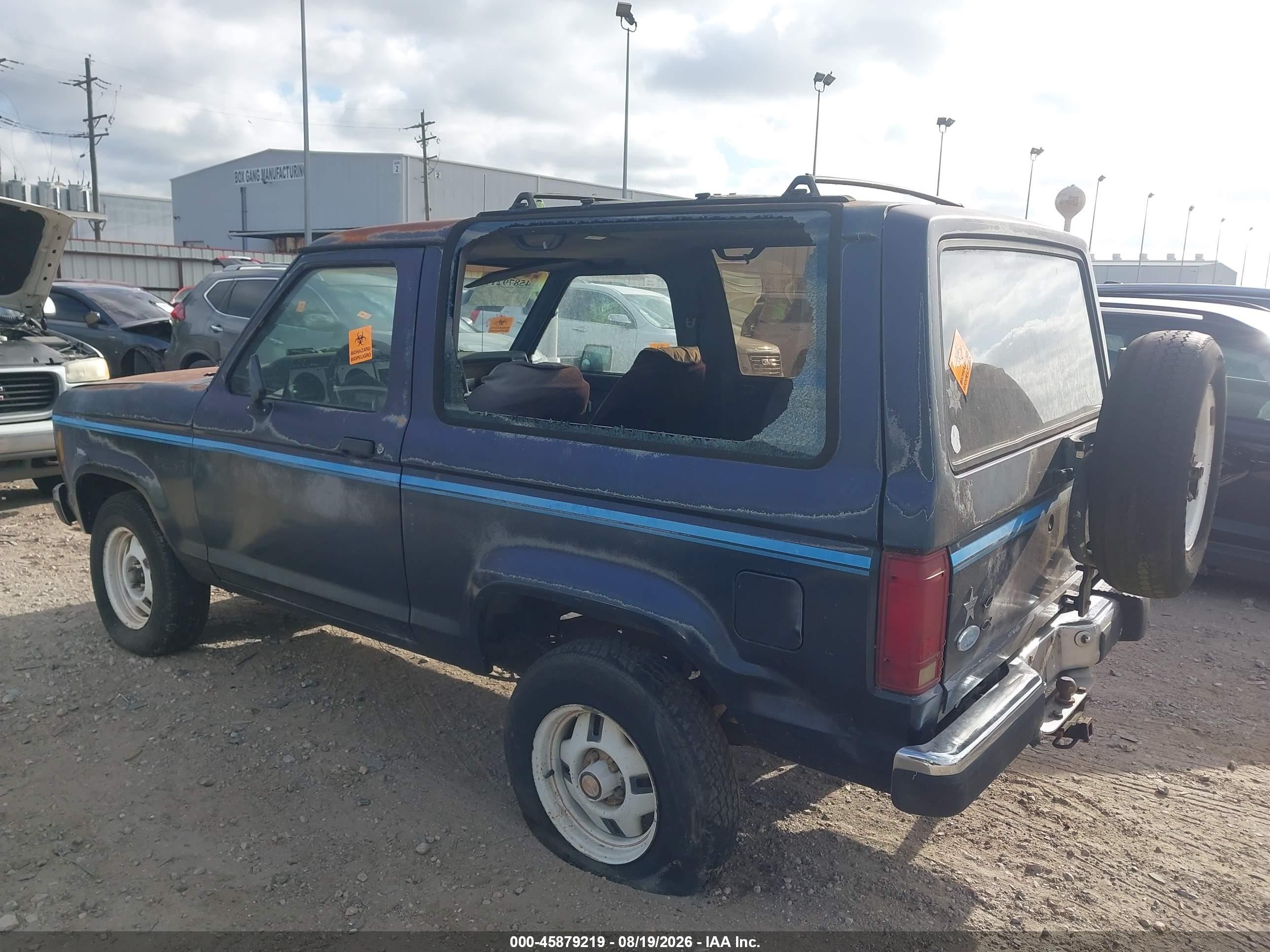 1987 Ford Bronco Ii   Blue vin: 1FMCU12T8HUC80541