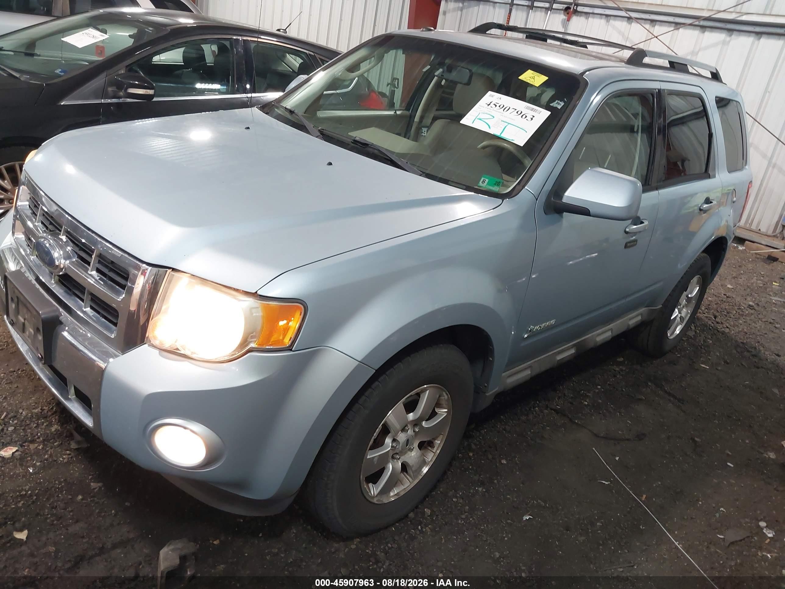 2009 Ford Escape Hybrid Limited Light Blue vin: 1FMCU49319KA56225
