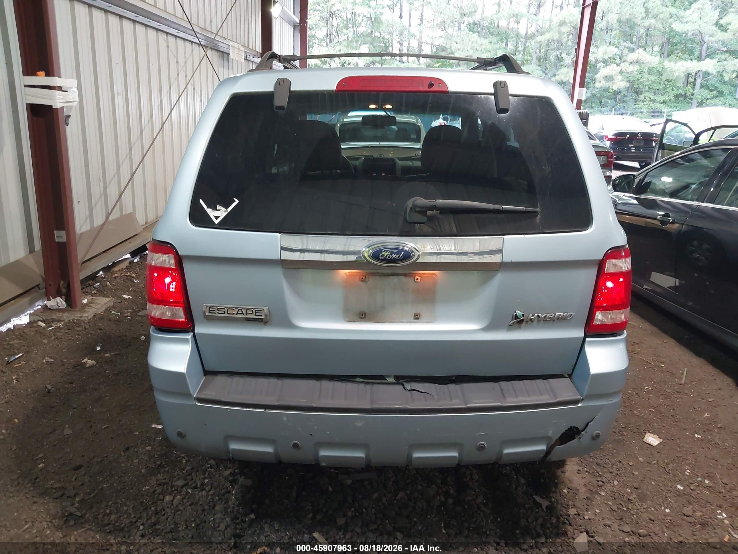 2009 Ford Escape Hybrid Limited Light Blue vin: 1FMCU49319KA56225