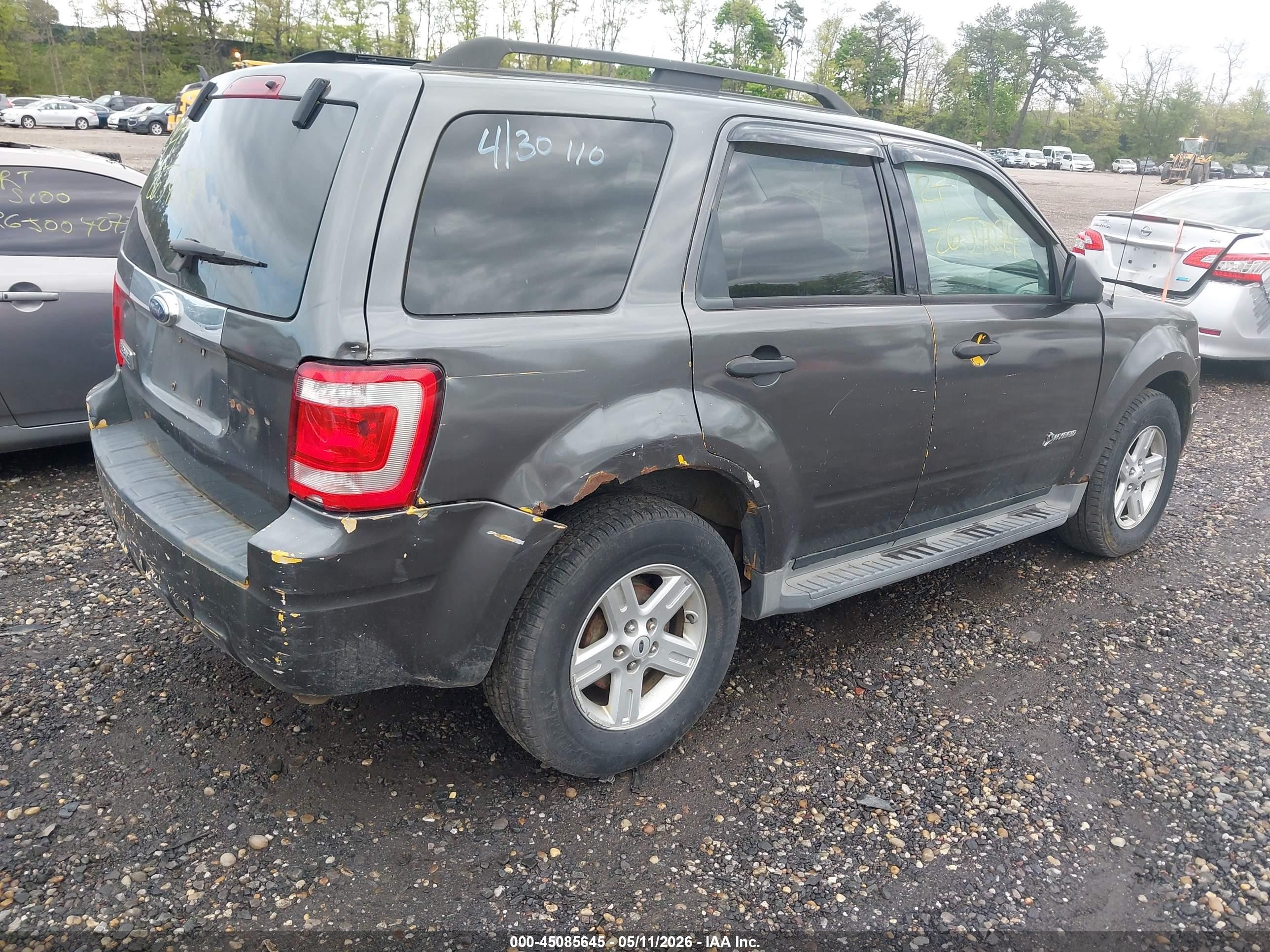 2009 Ford Escape Hybrid Limited Серый vin: 1FMCU49319KD02576