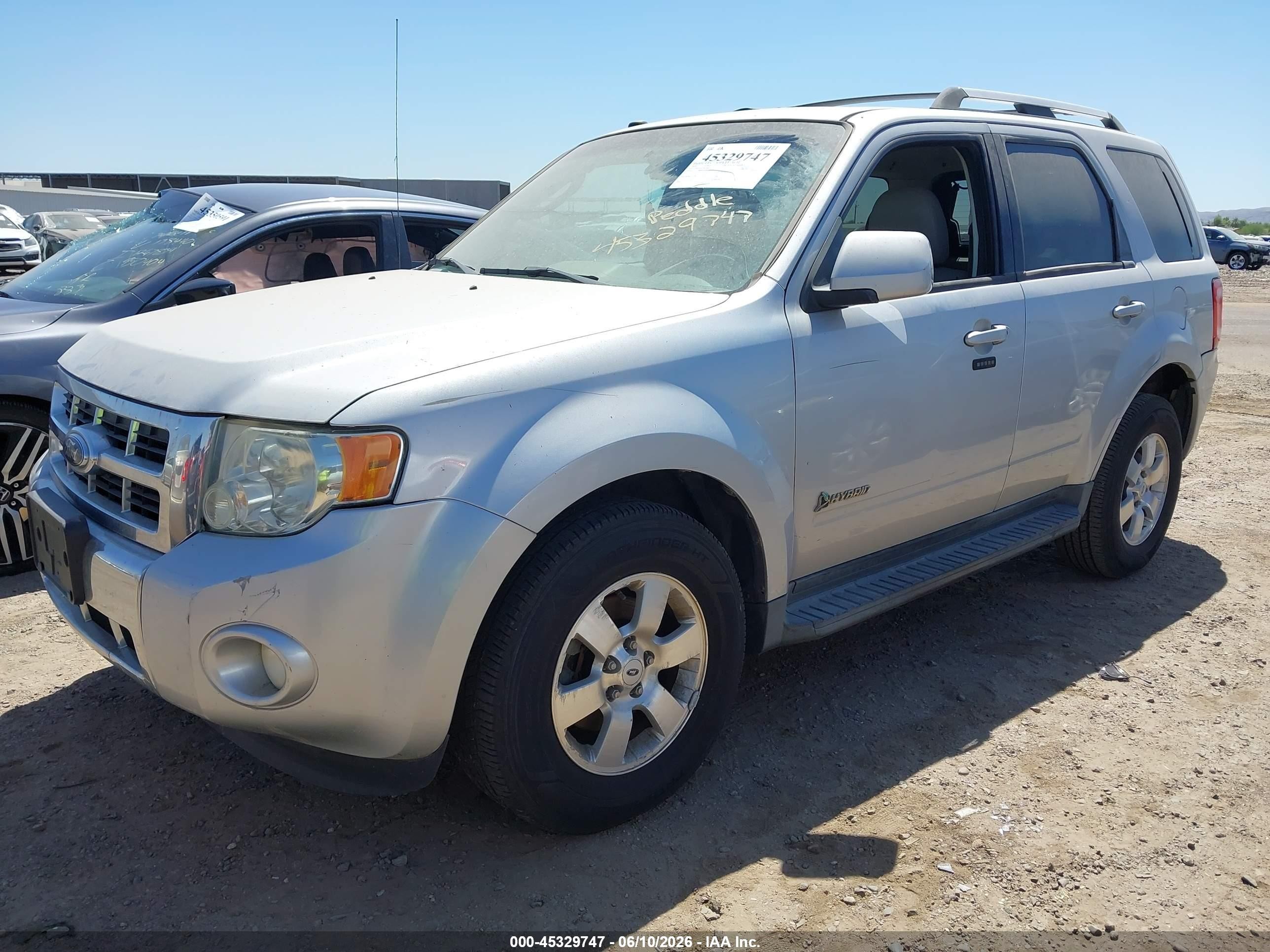 2009 Ford Escape Hybrid Limited Silver vin: 1FMCU49329KA80324