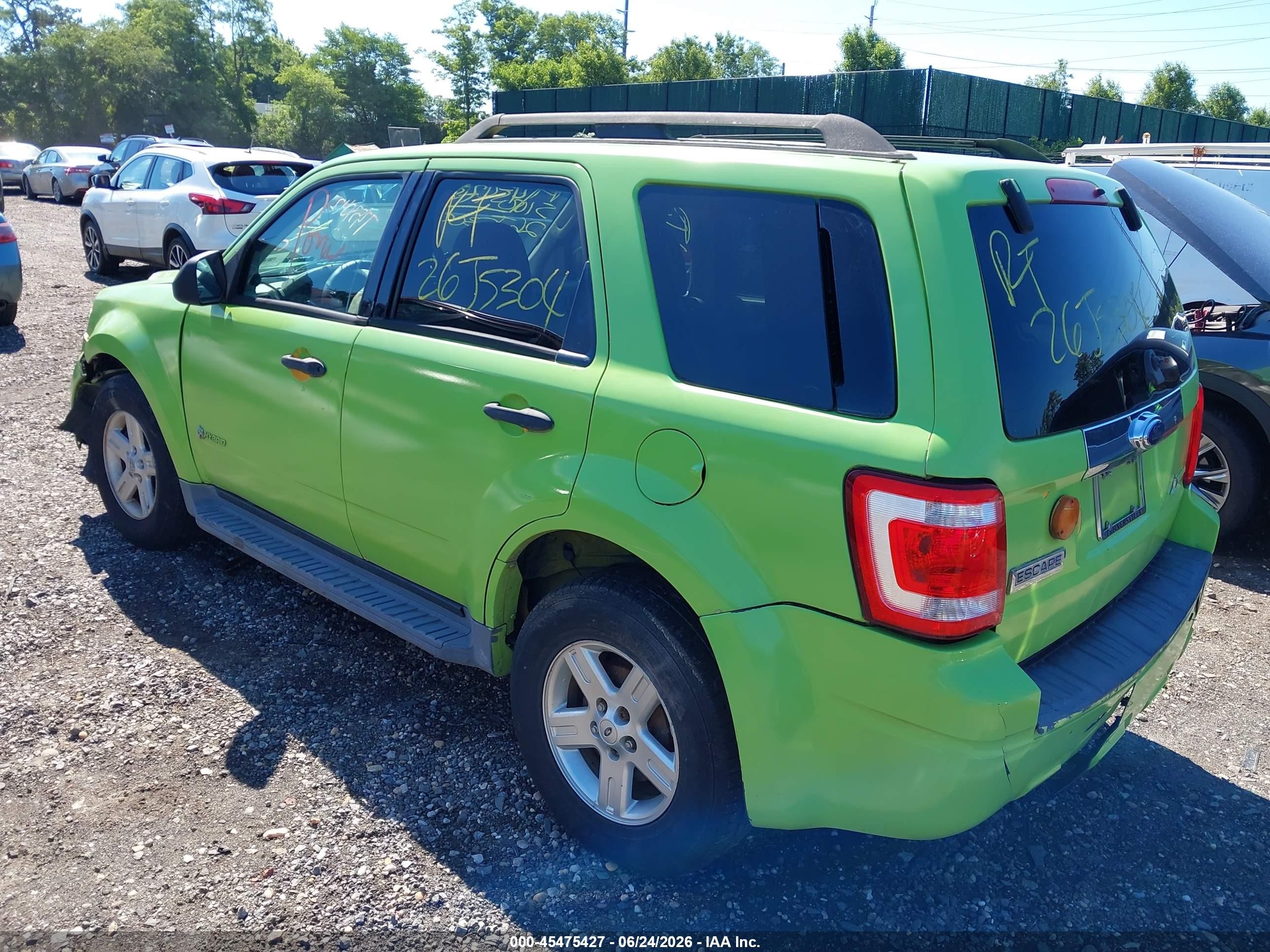 2009 Ford Escape Hybrid Limited Green vin: 1FMCU49329KD02487