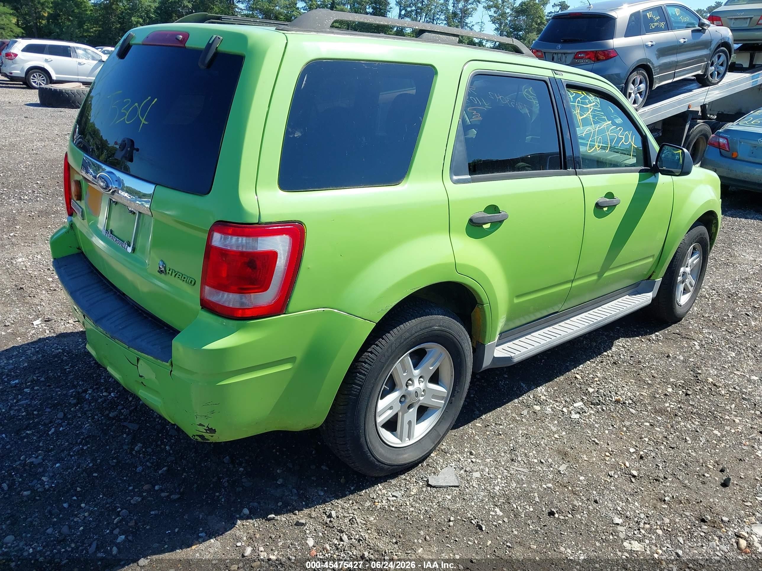 2009 Ford Escape Hybrid Limited Green vin: 1FMCU49329KD02487