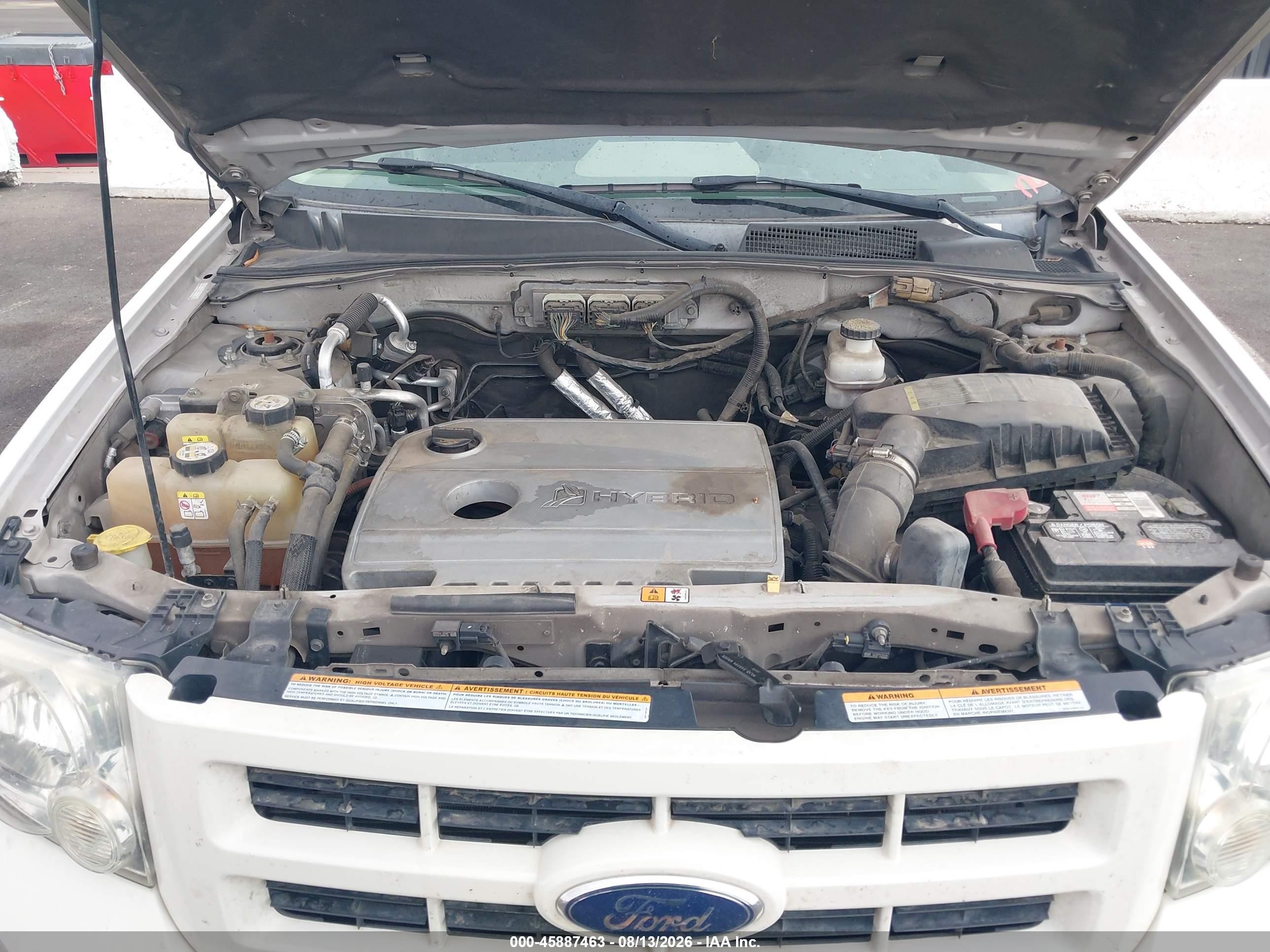 2009 Ford Escape Hybrid Limited Белый vin: 1FMCU49349KA49589