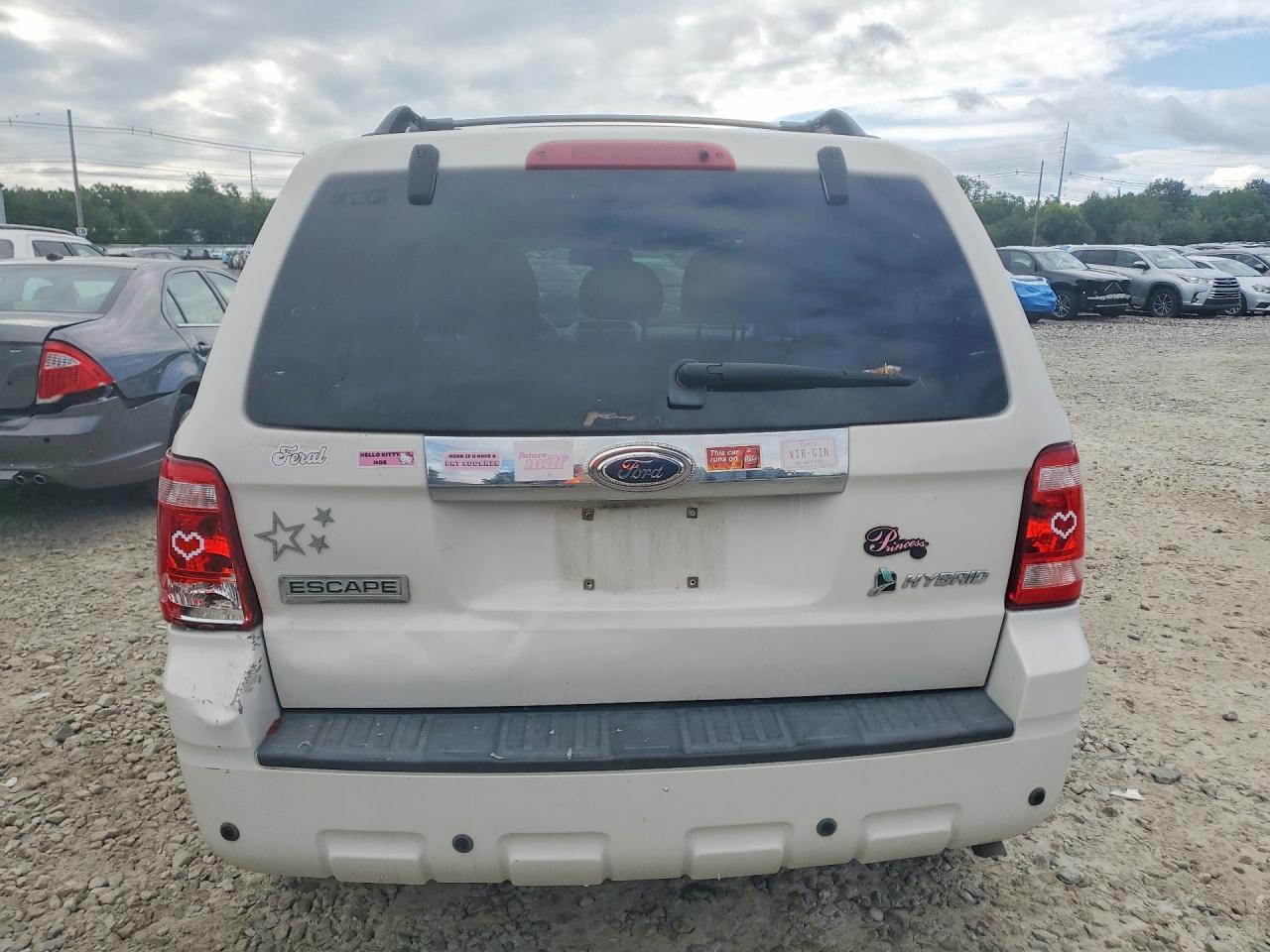 2009 Ford Escape Hybrid White vin: 1FMCU49379KB39268