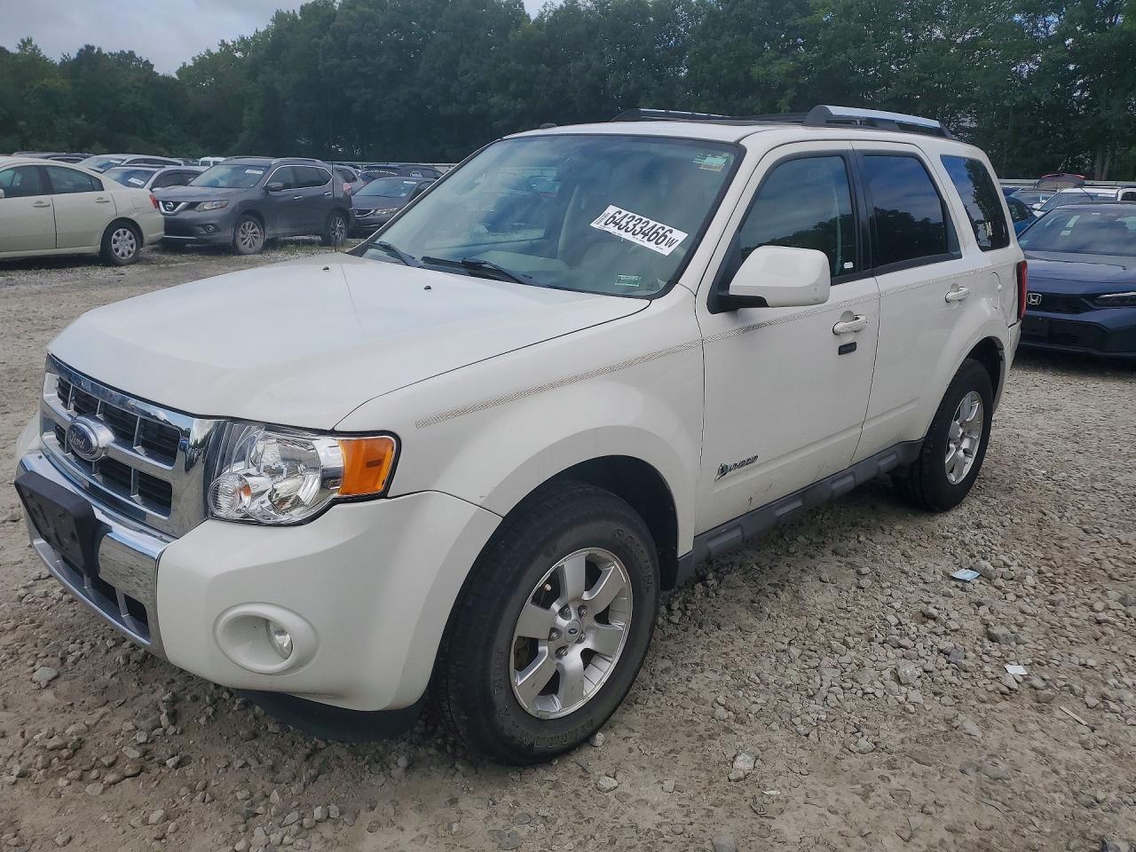 2009 Ford Escape Hybrid White vin: 1FMCU49379KB39268