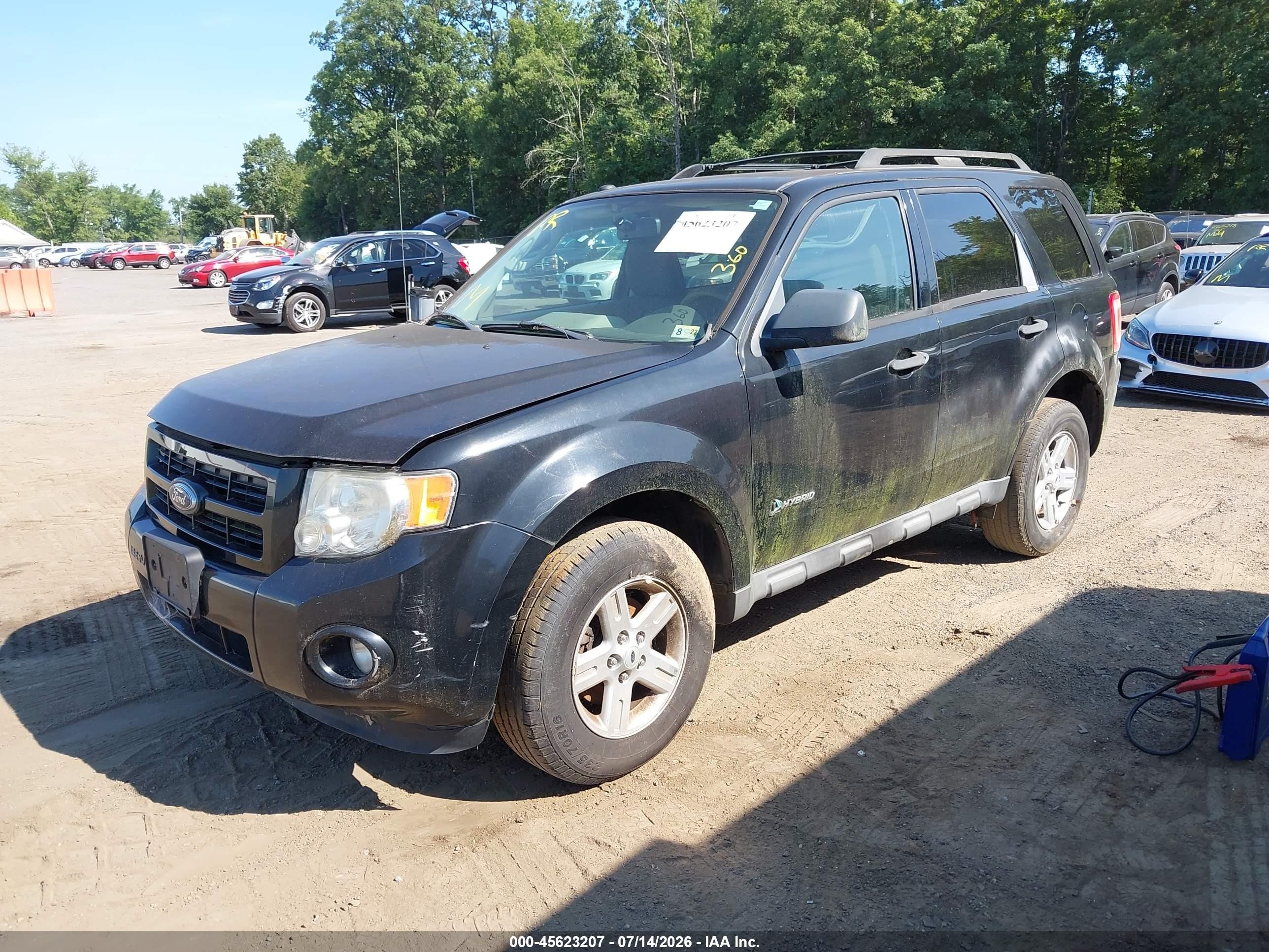2009 Ford Escape Hybrid Limited Black vin: 1FMCU49389KA57453