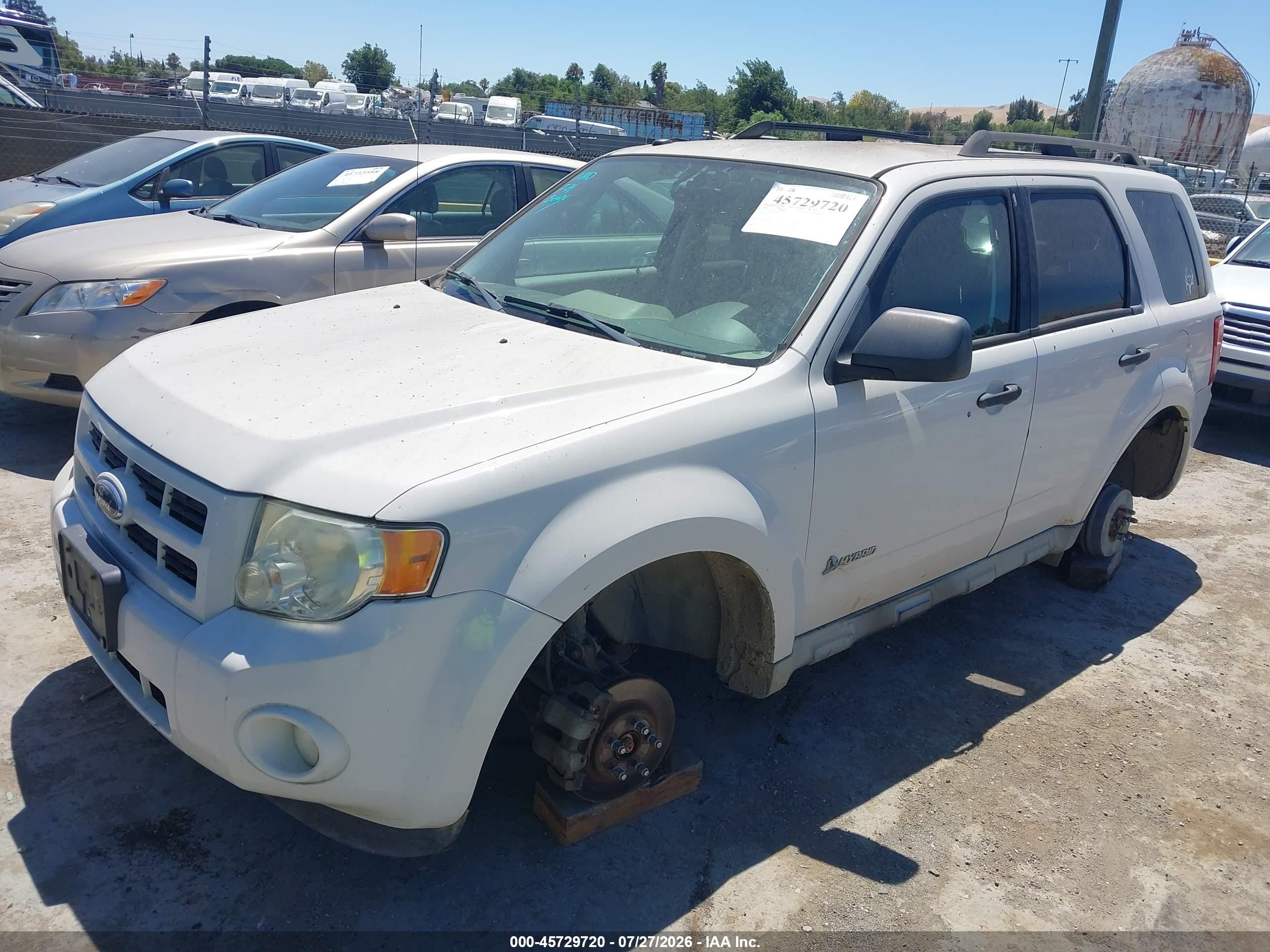 2009 Ford Escape Hybrid Limited Белый vin: 1FMCU49389KB46911