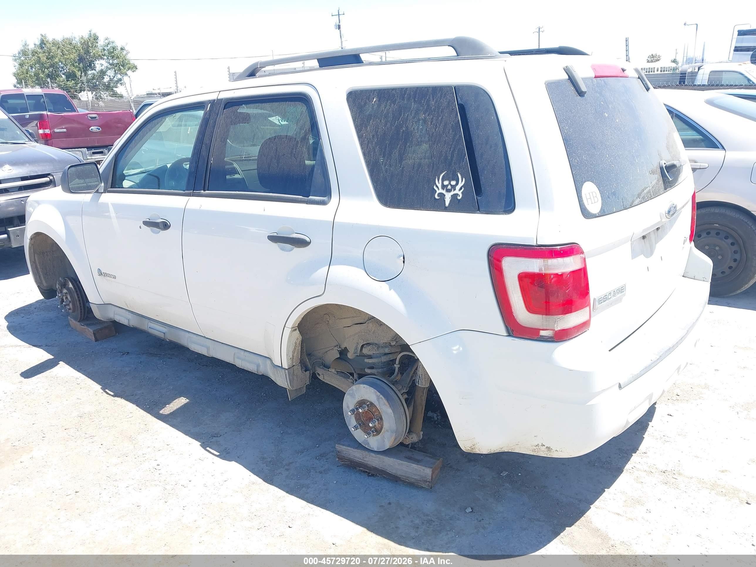 2009 Ford Escape Hybrid Limited Белый vin: 1FMCU49389KB46911