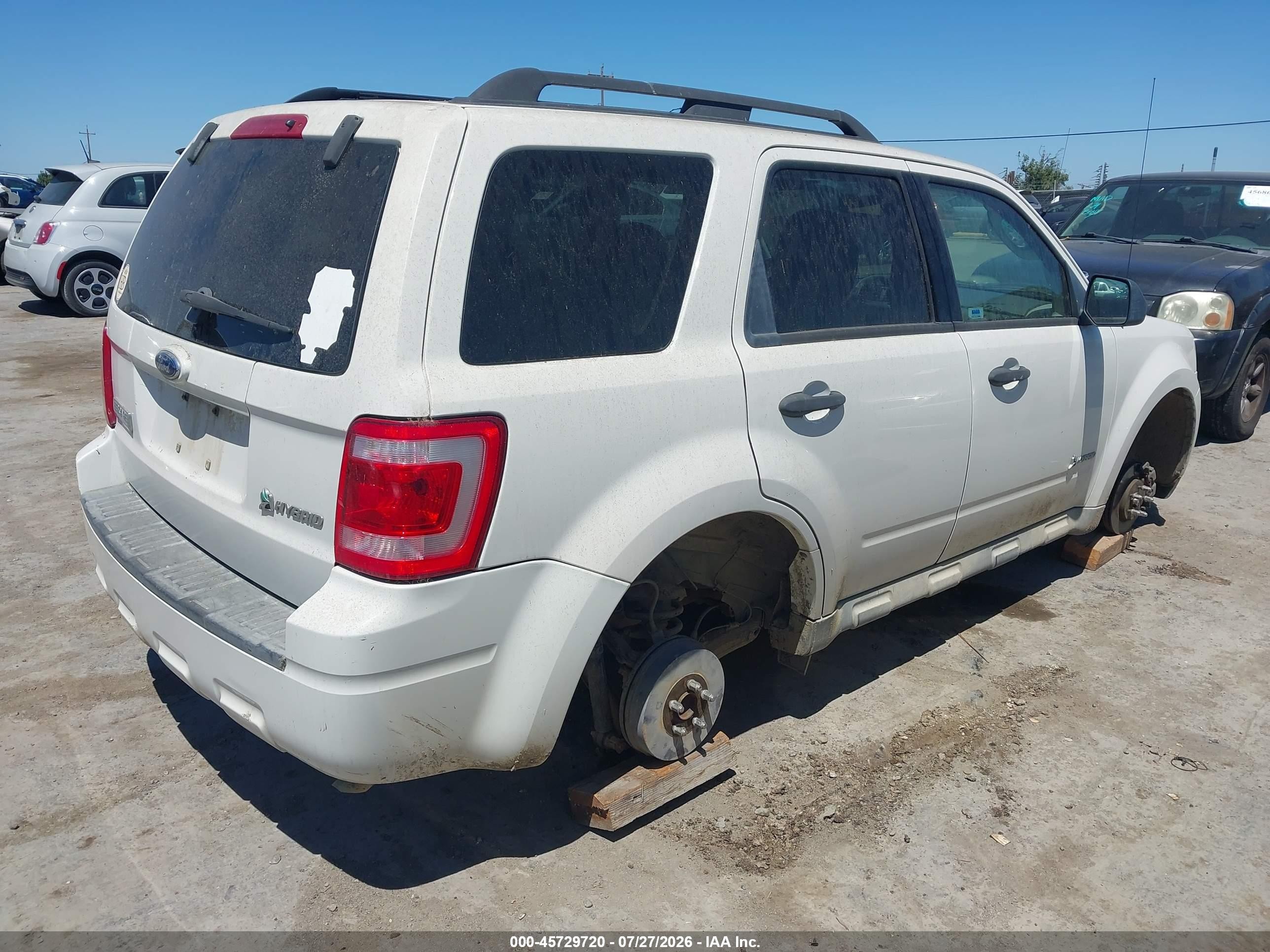 2009 Ford Escape Hybrid Limited Белый vin: 1FMCU49389KB46911