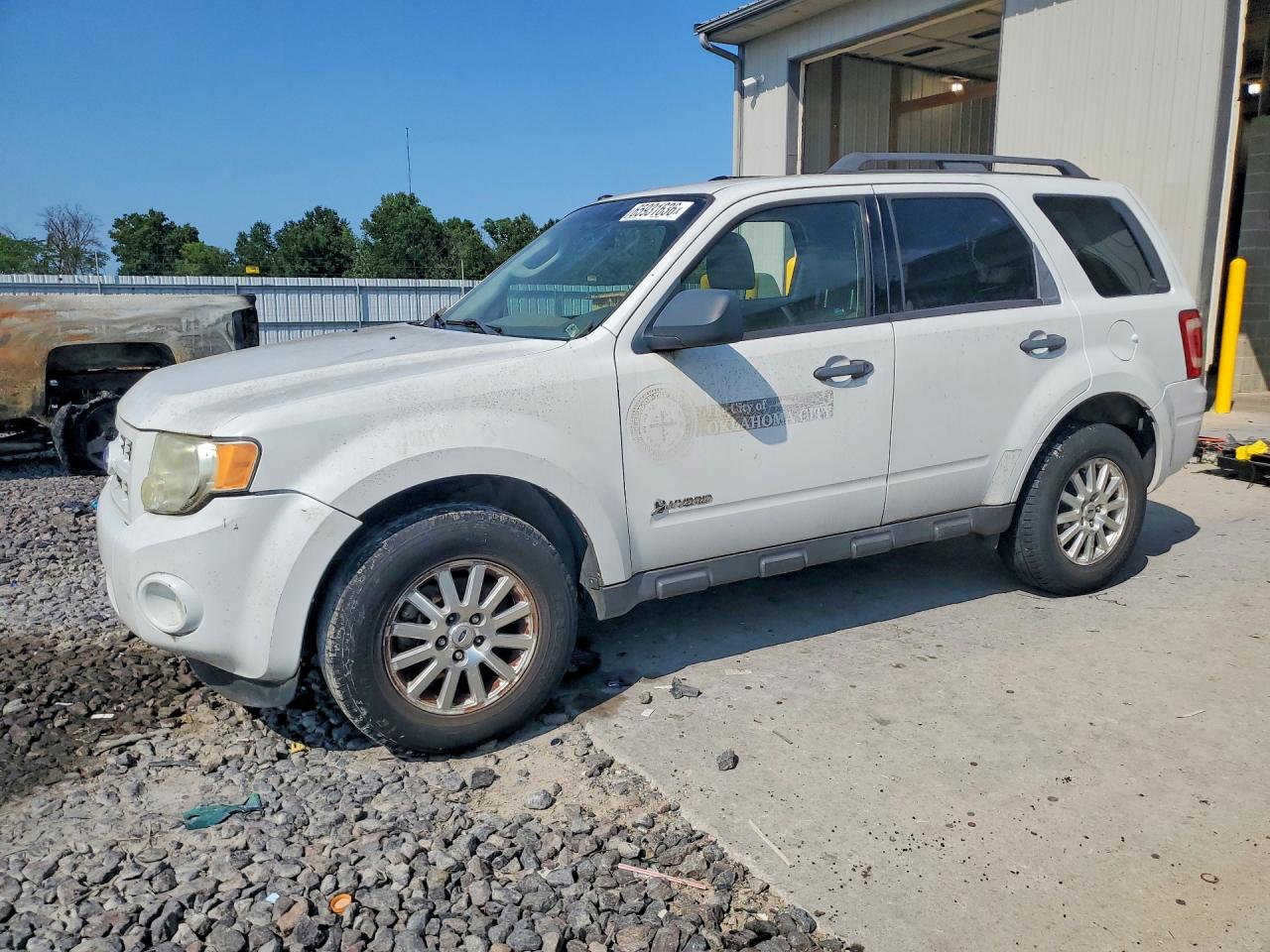 2009 Ford Escape Hybrid White vin: 1FMCU49399KA25434