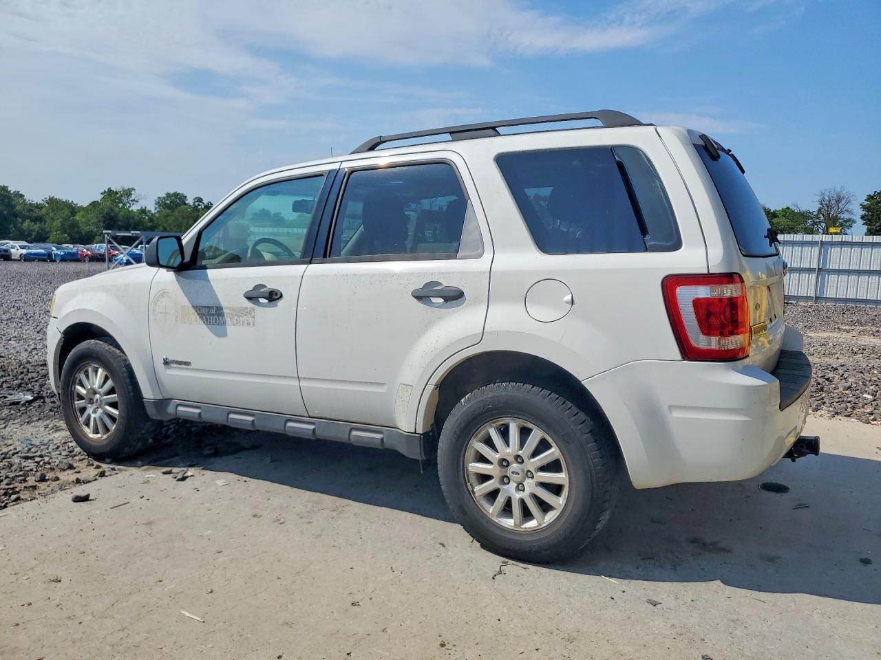 2009 Ford Escape Hybrid White vin: 1FMCU49399KA25434
