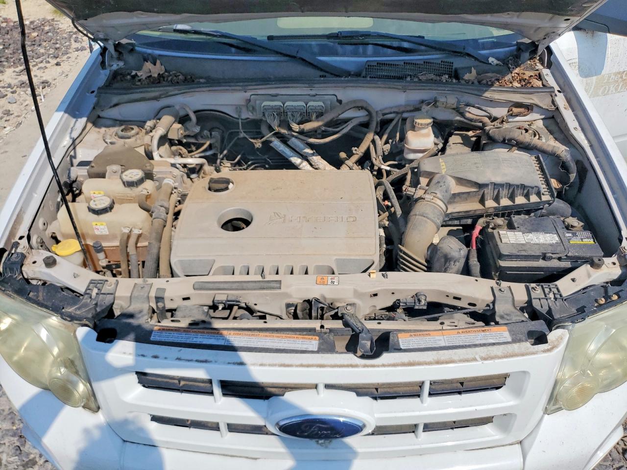 2009 Ford Escape Hybrid White vin: 1FMCU49399KA25434