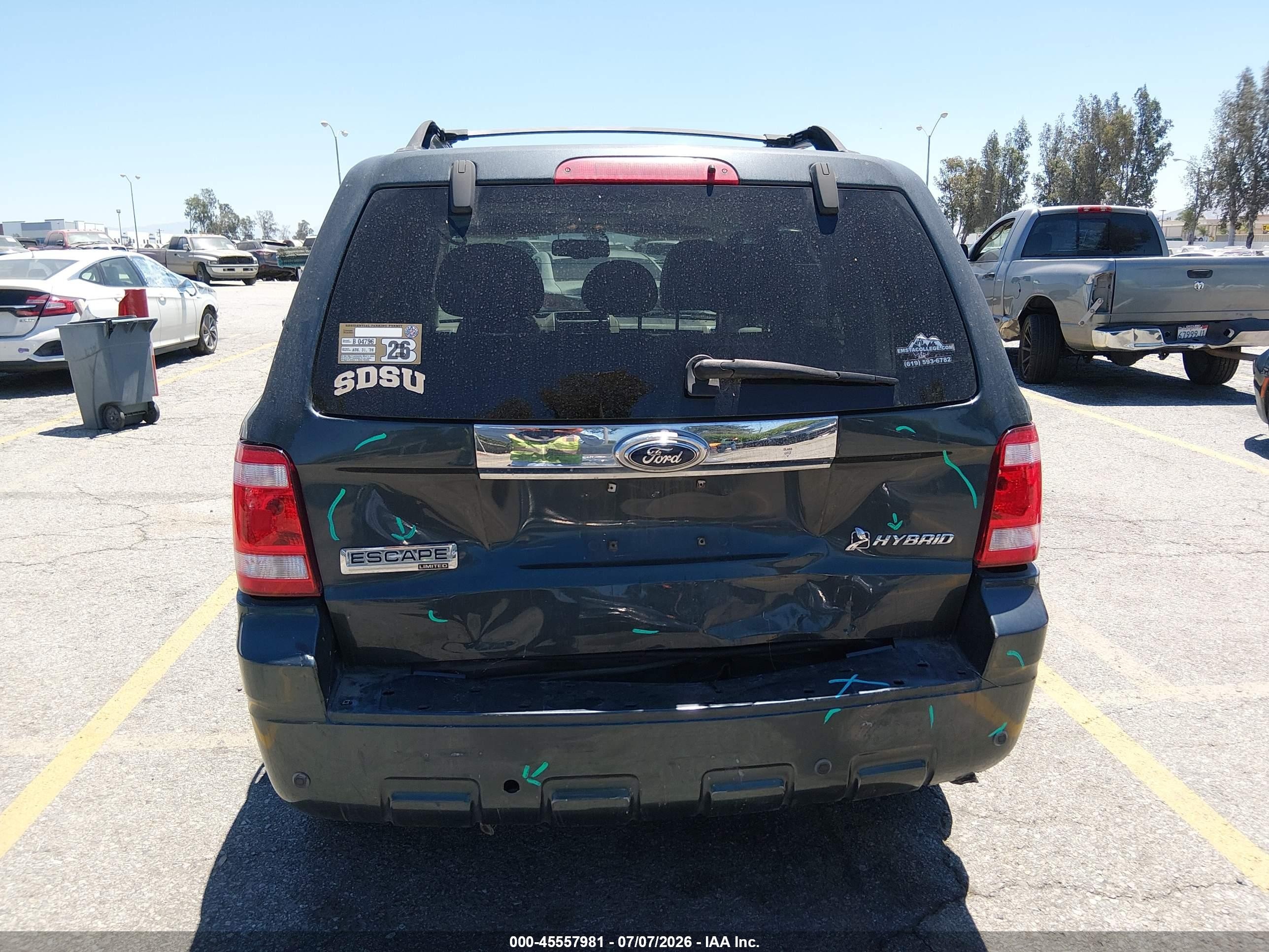 2009 Ford Escape Hybrid Limited Gray vin: 1FMCU49399KB02044