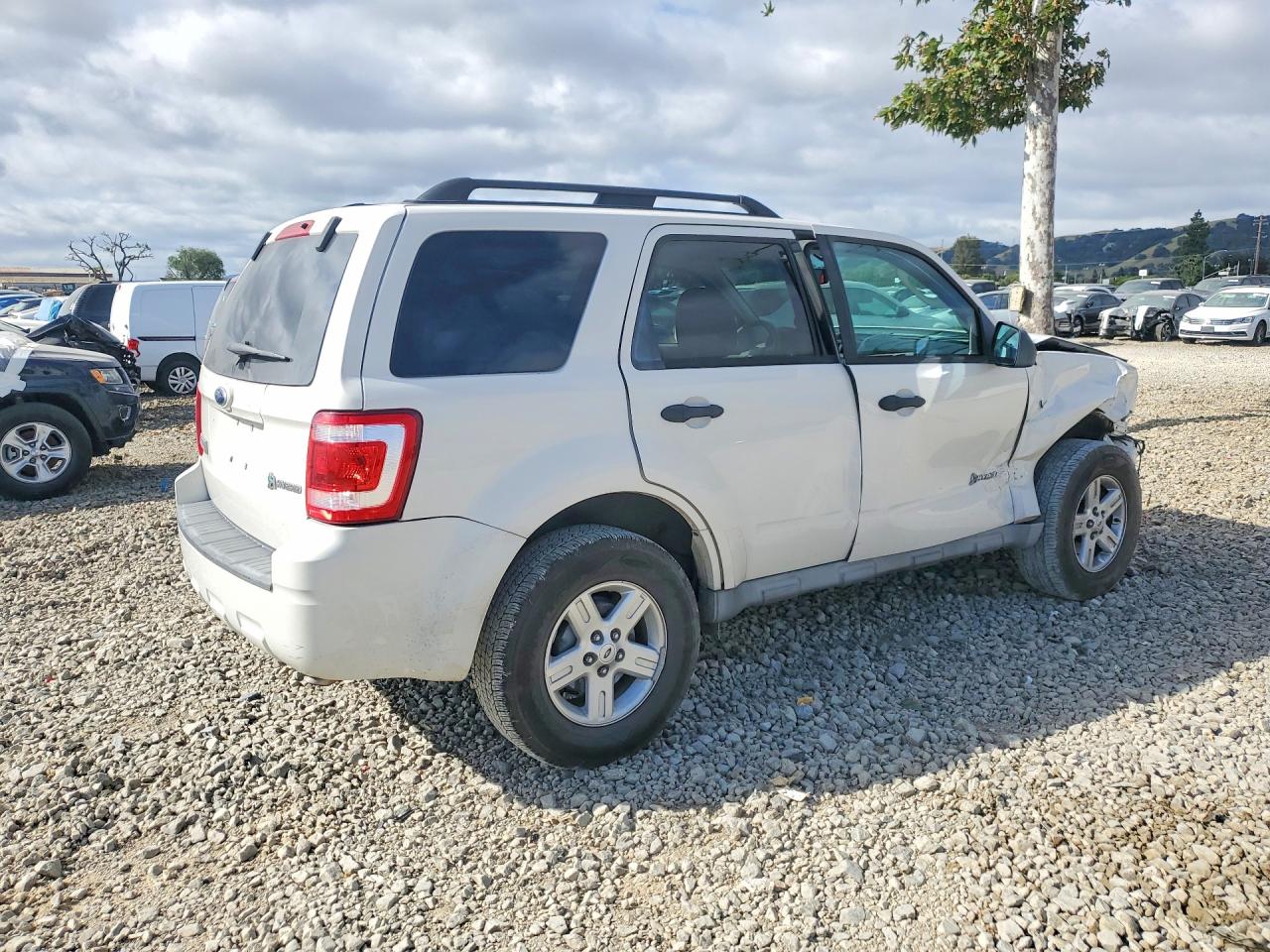 2009 Ford Escape Hybrid White vin: 1FMCU49399KB62311