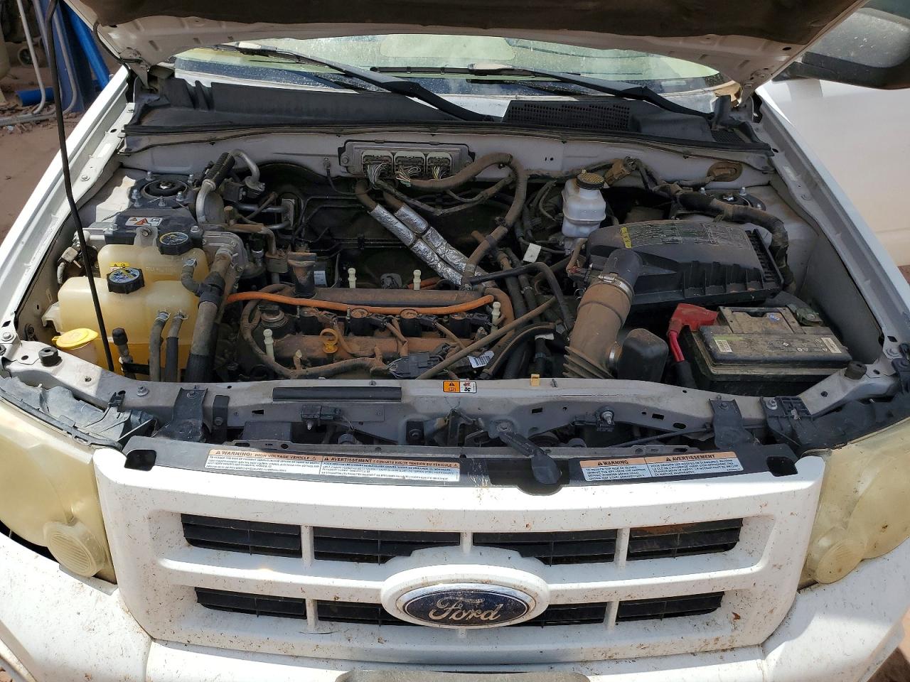 2009 Ford Escape Hybrid White vin: 1FMCU493X9KA71273
