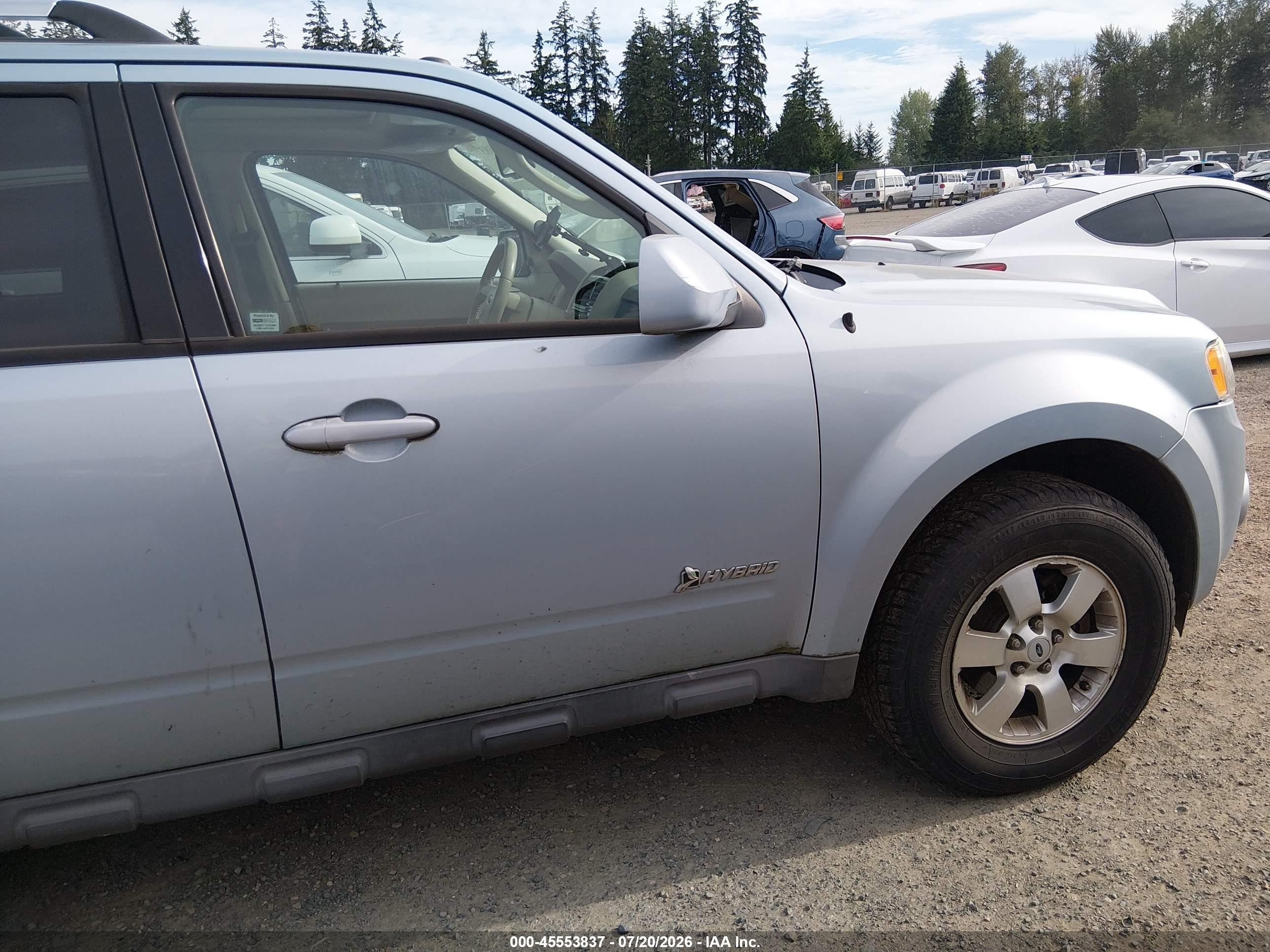 2009 Ford Escape Hybrid Limited Light Blue vin: 1FMCU493X9KA92978