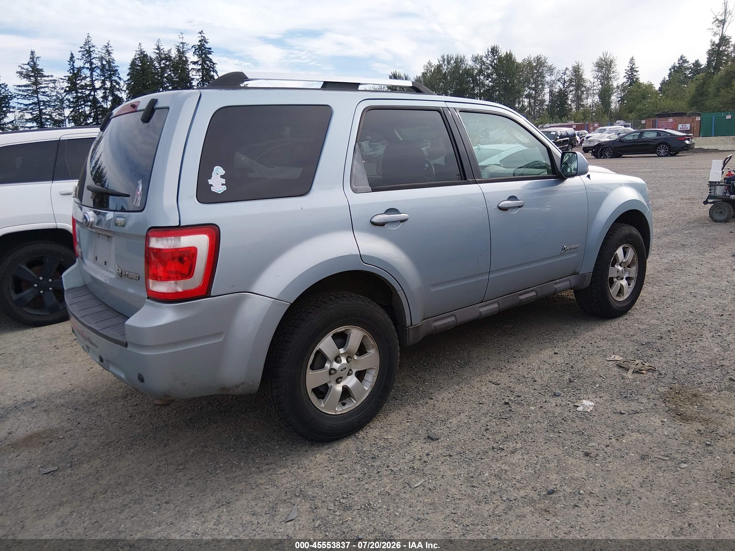 2009 Ford Escape Hybrid Limited Light Blue vin: 1FMCU493X9KA92978