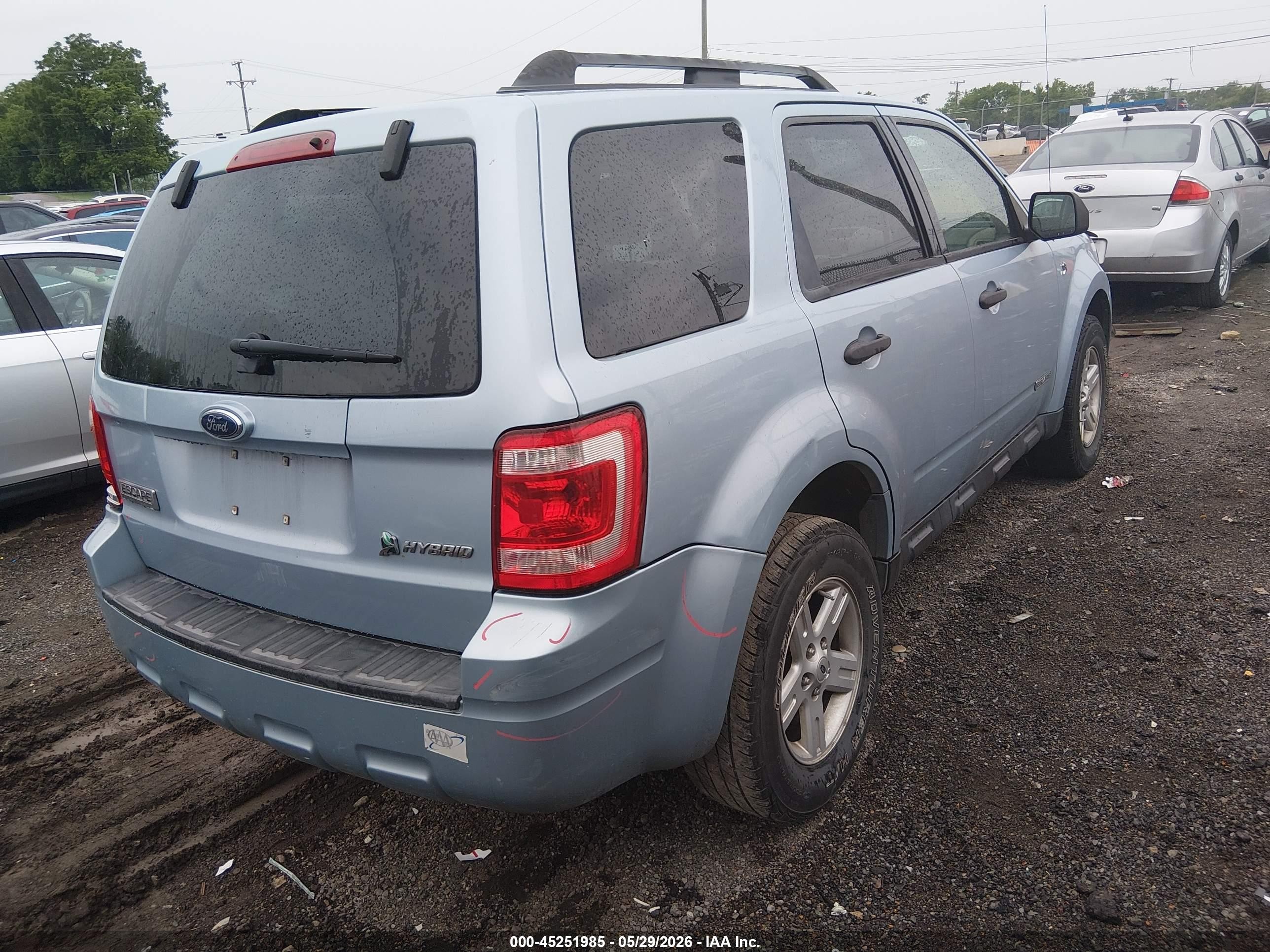 2008 Ford Escape Hybrid   Бежевый vin: 1FMCU49H18KA76243