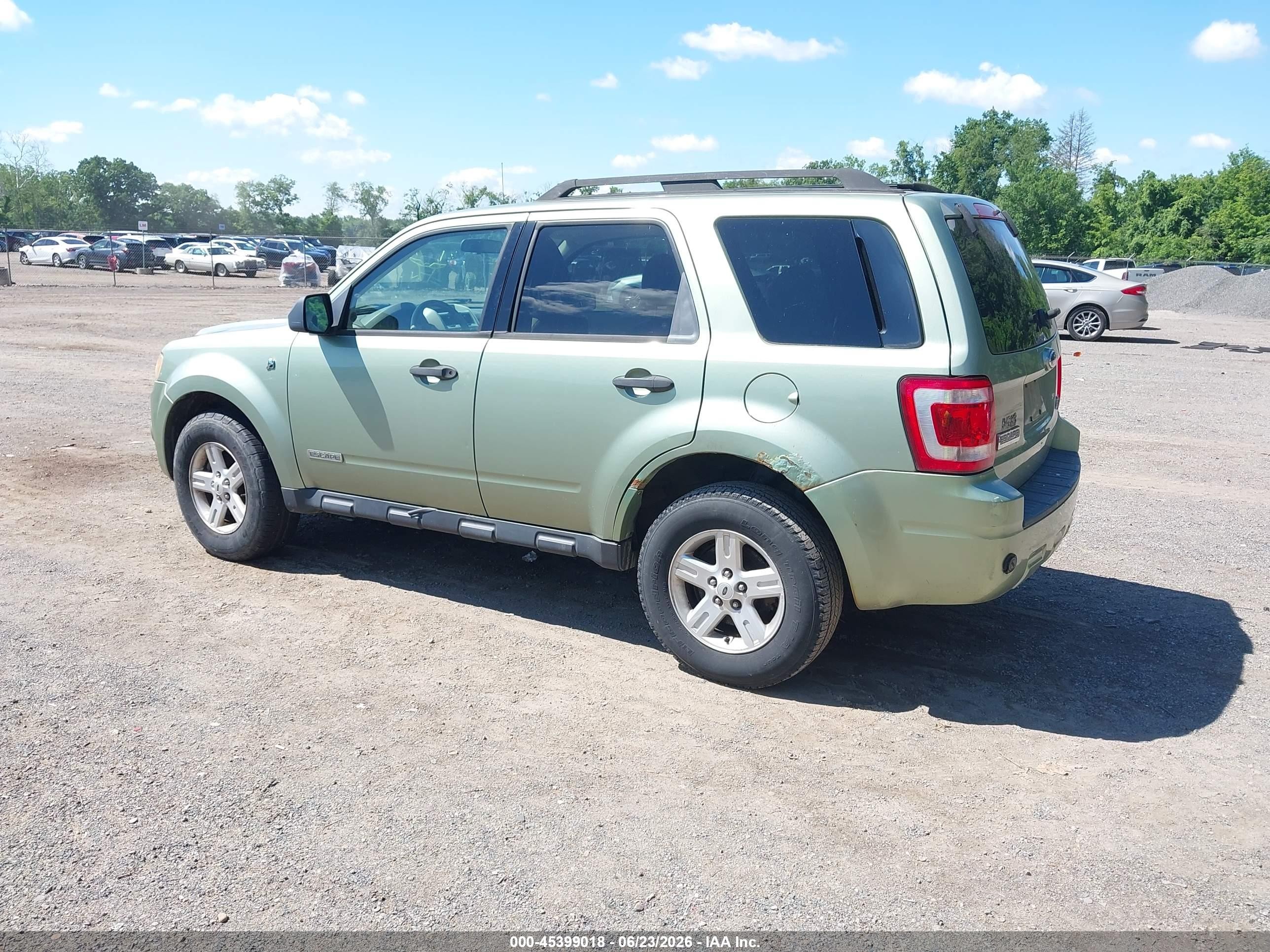 2008 Ford Escape Hybrid   Green vin: 1FMCU49H18KC91086