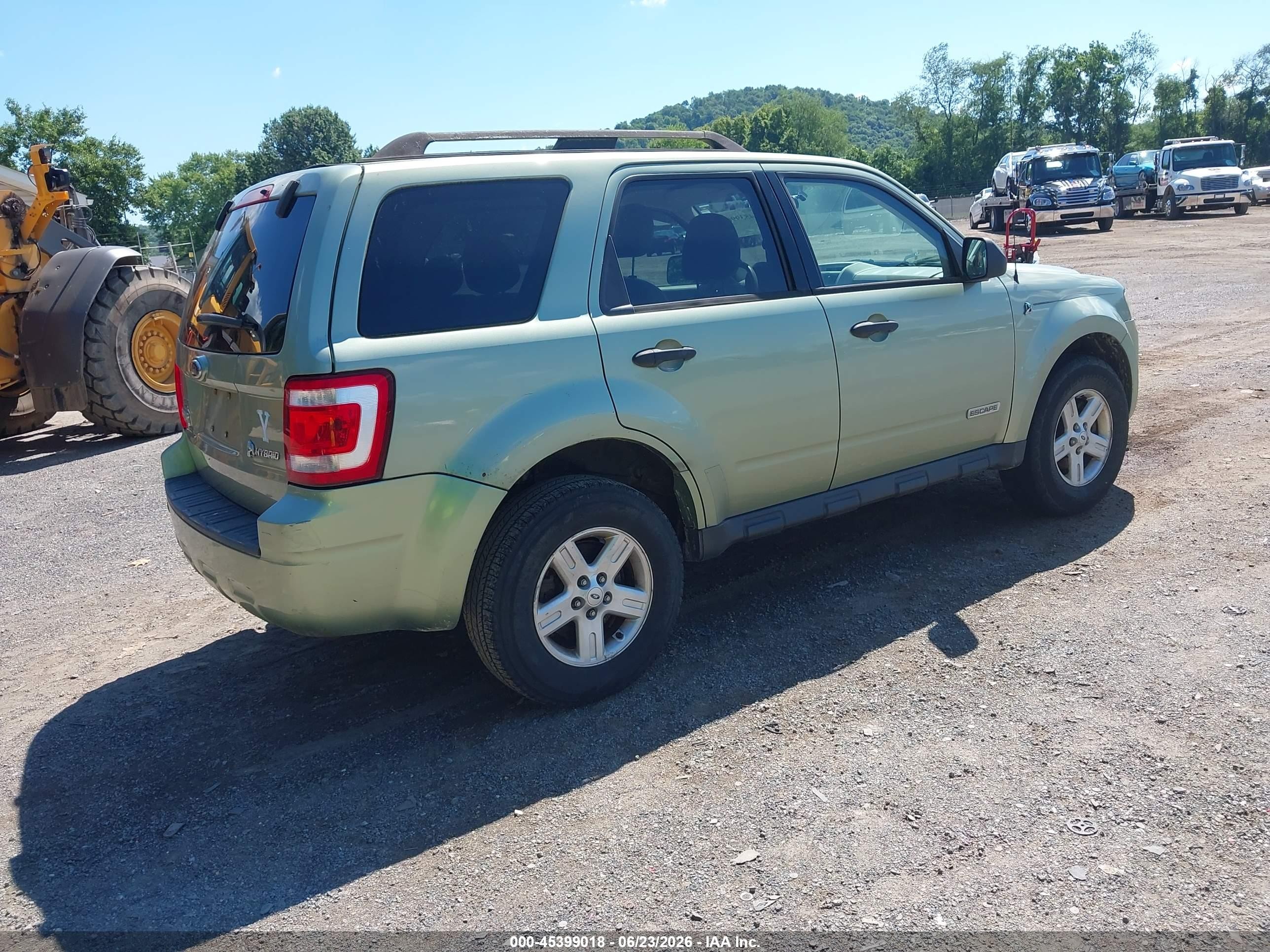 2008 Ford Escape Hybrid   Green vin: 1FMCU49H18KC91086