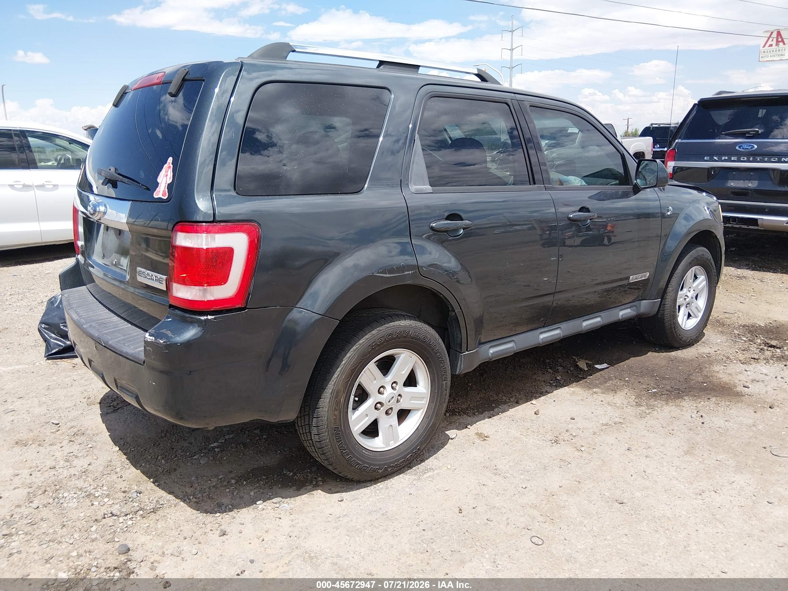 2008 Ford Escape Hybrid   Серый vin: 1FMCU49H18KD77420