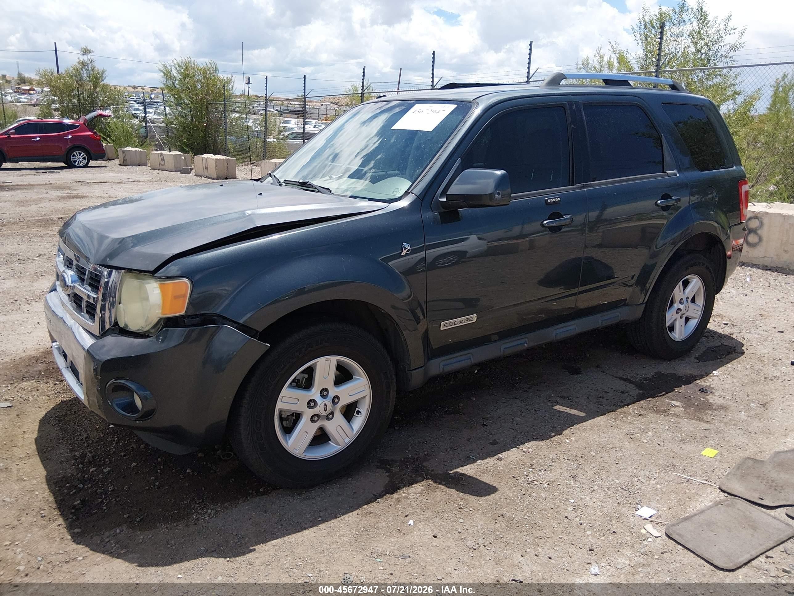 2008 Ford Escape Hybrid   Серый vin: 1FMCU49H18KD77420