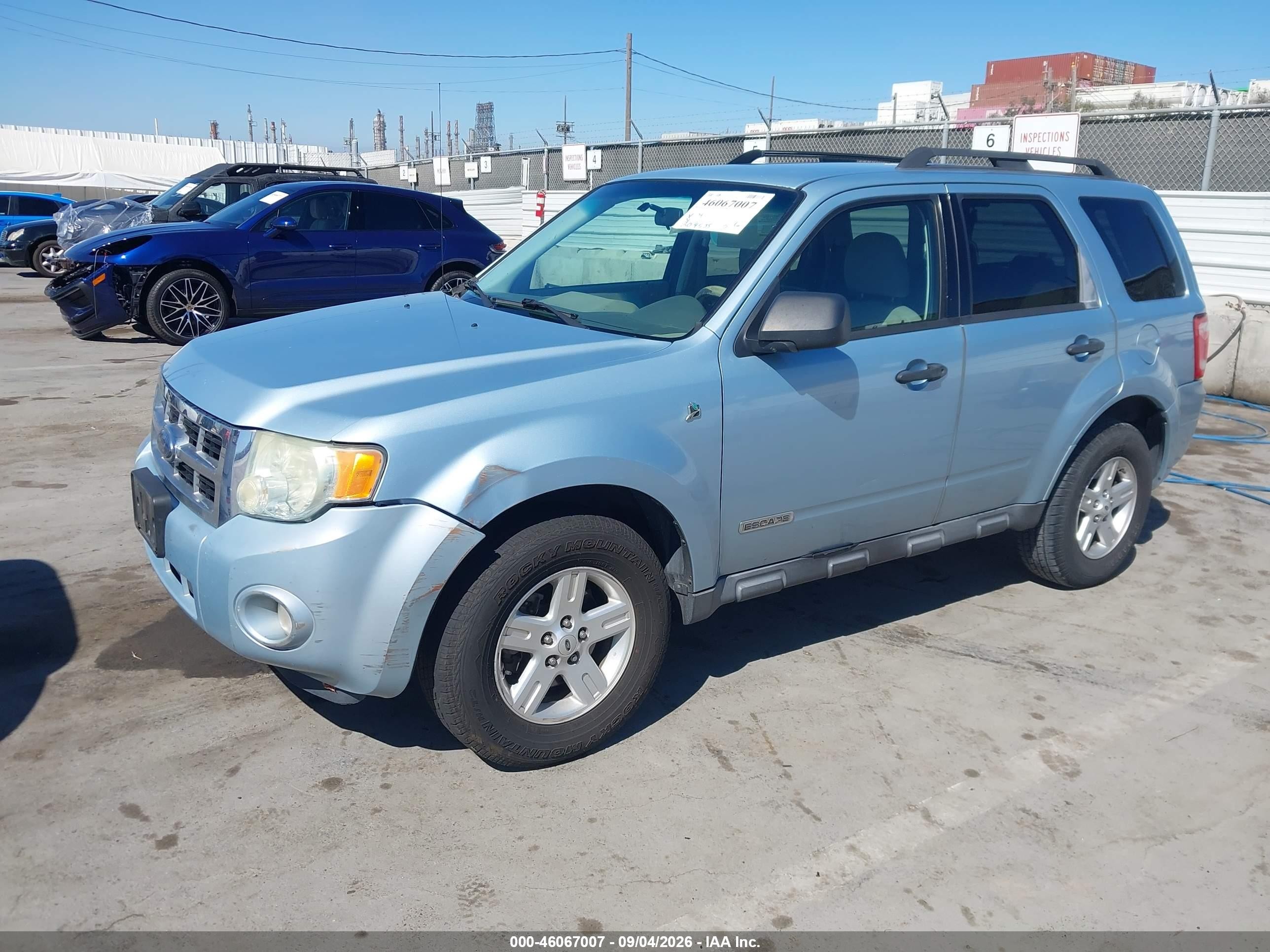 2008 Ford Escape Hybrid   Blue vin: 1FMCU49H18KD84237