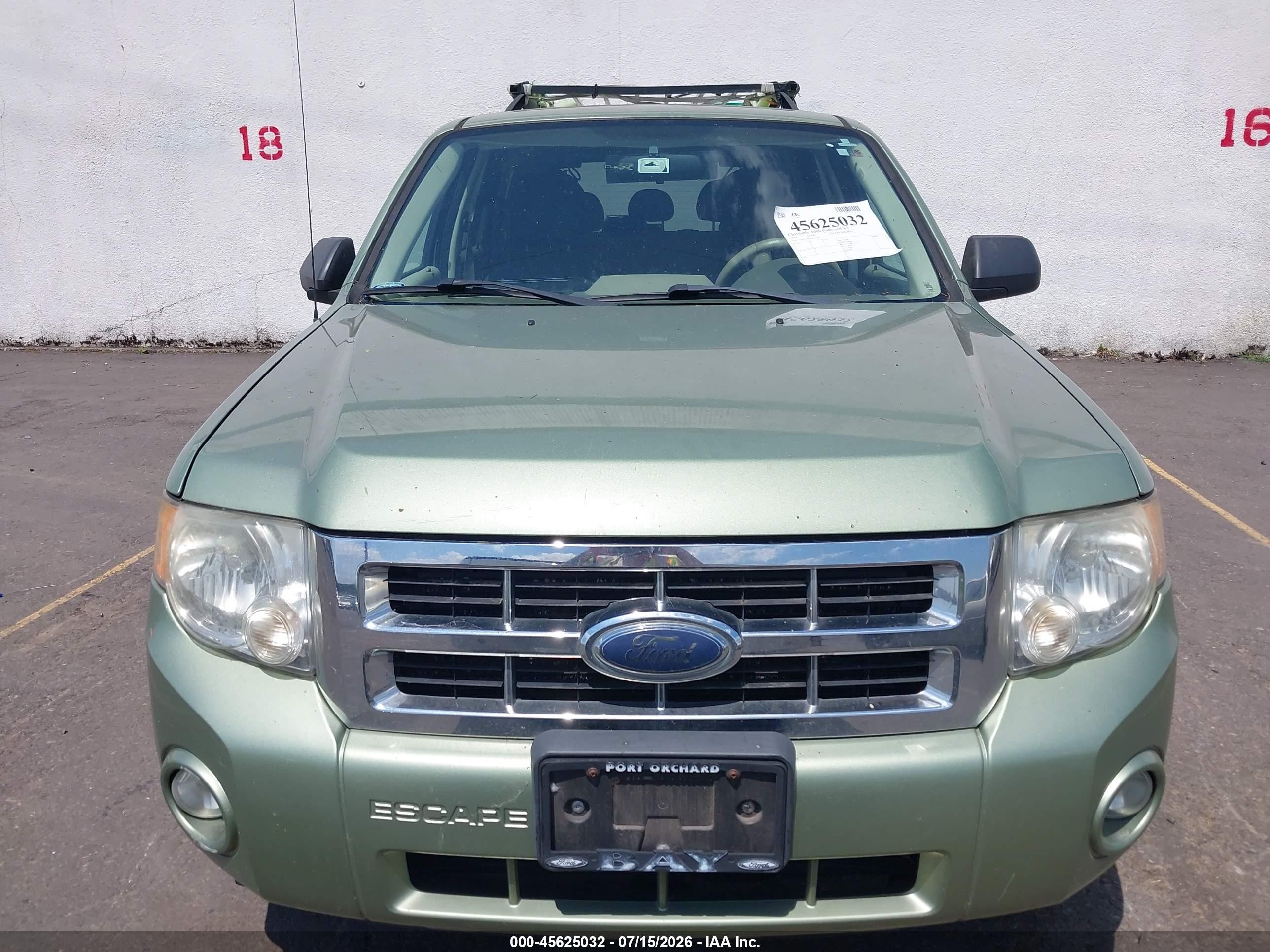 2008 Ford Escape Hybrid   Зеленый vin: 1FMCU49H28KA77434