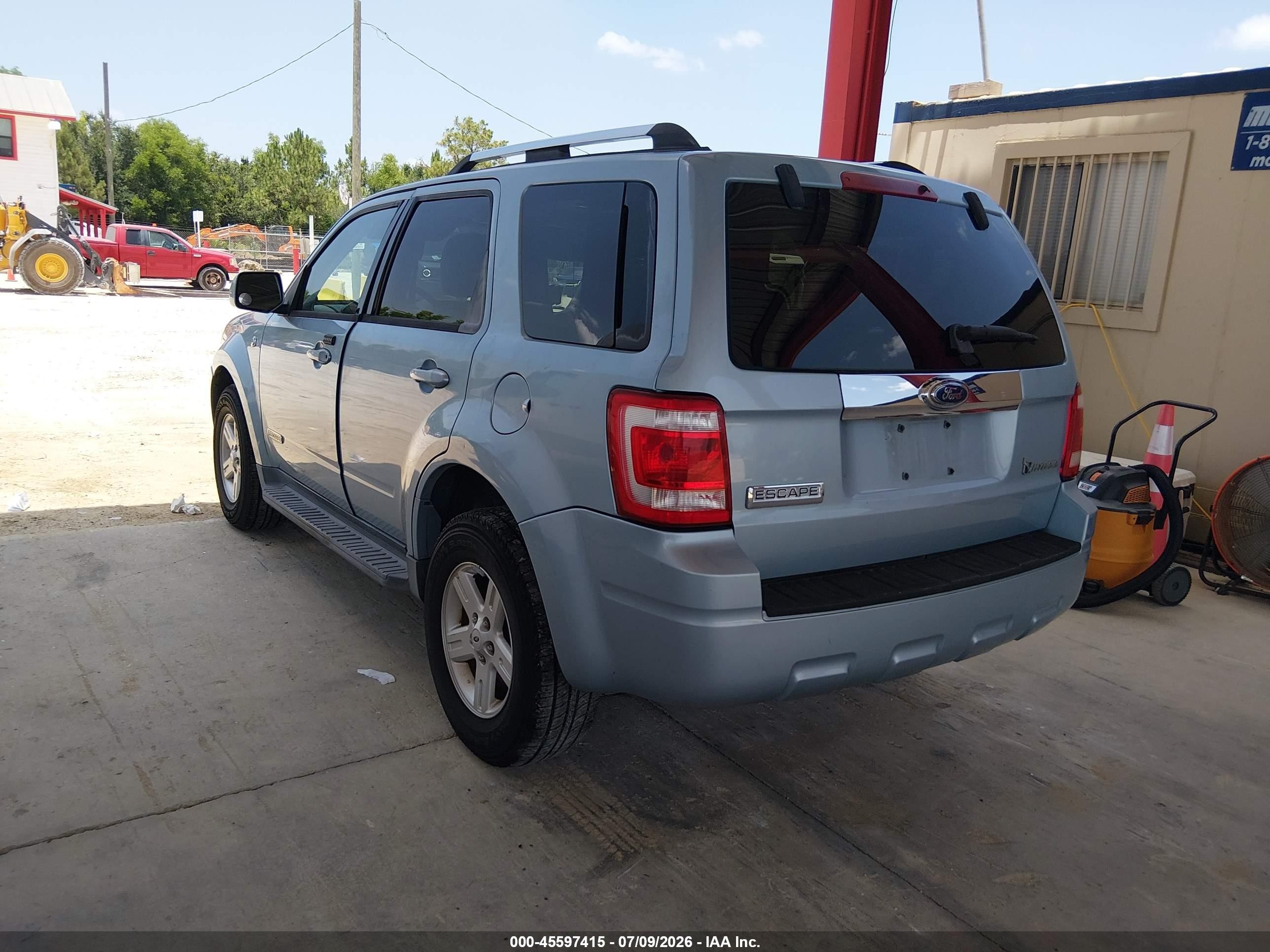 2008 Ford Escape Hybrid   Light Blue vin: 1FMCU49H38KB25149