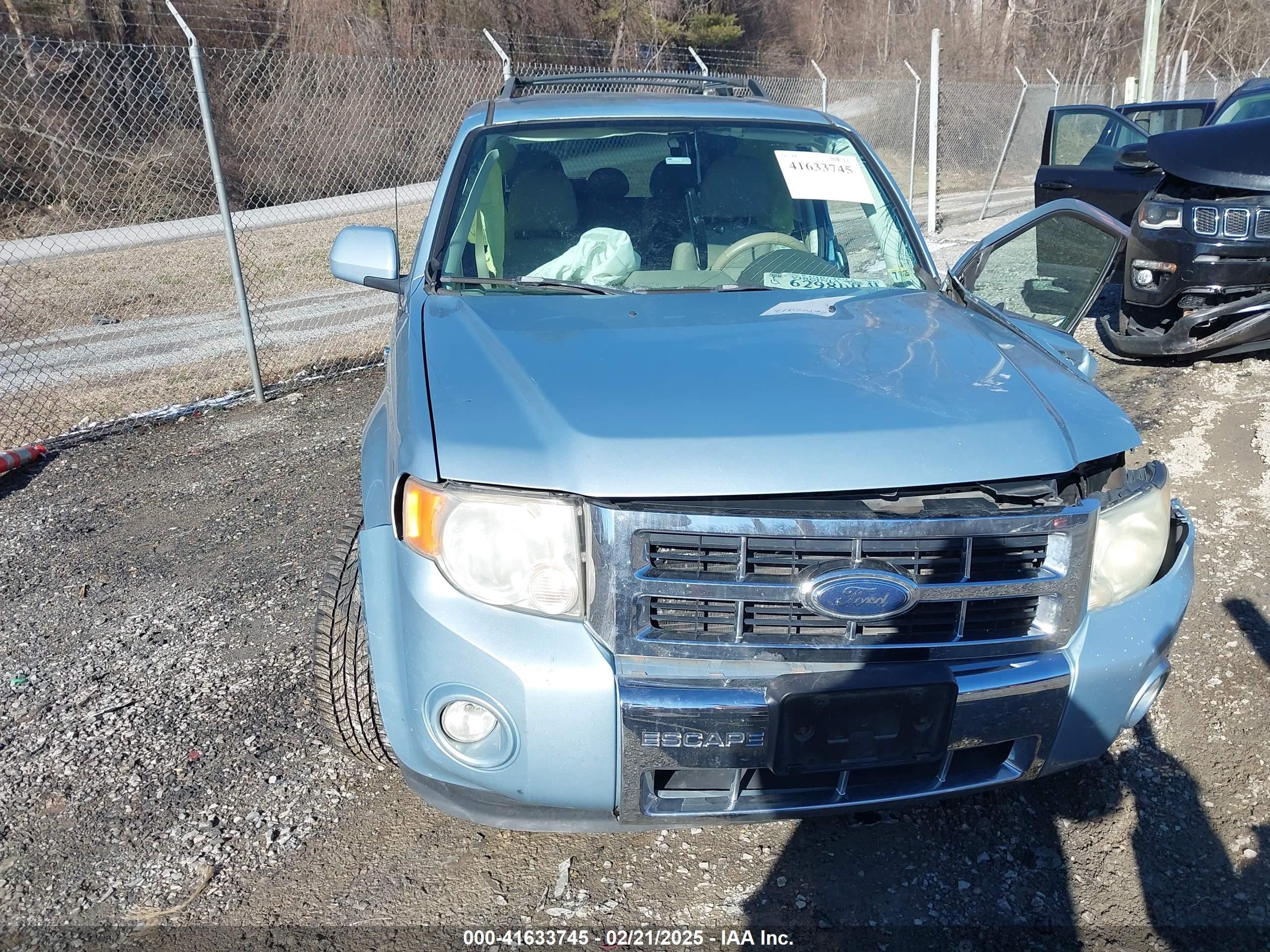 2008 Ford Escape Hybrid   Light Blue vin: 1FMCU49H38KD83185