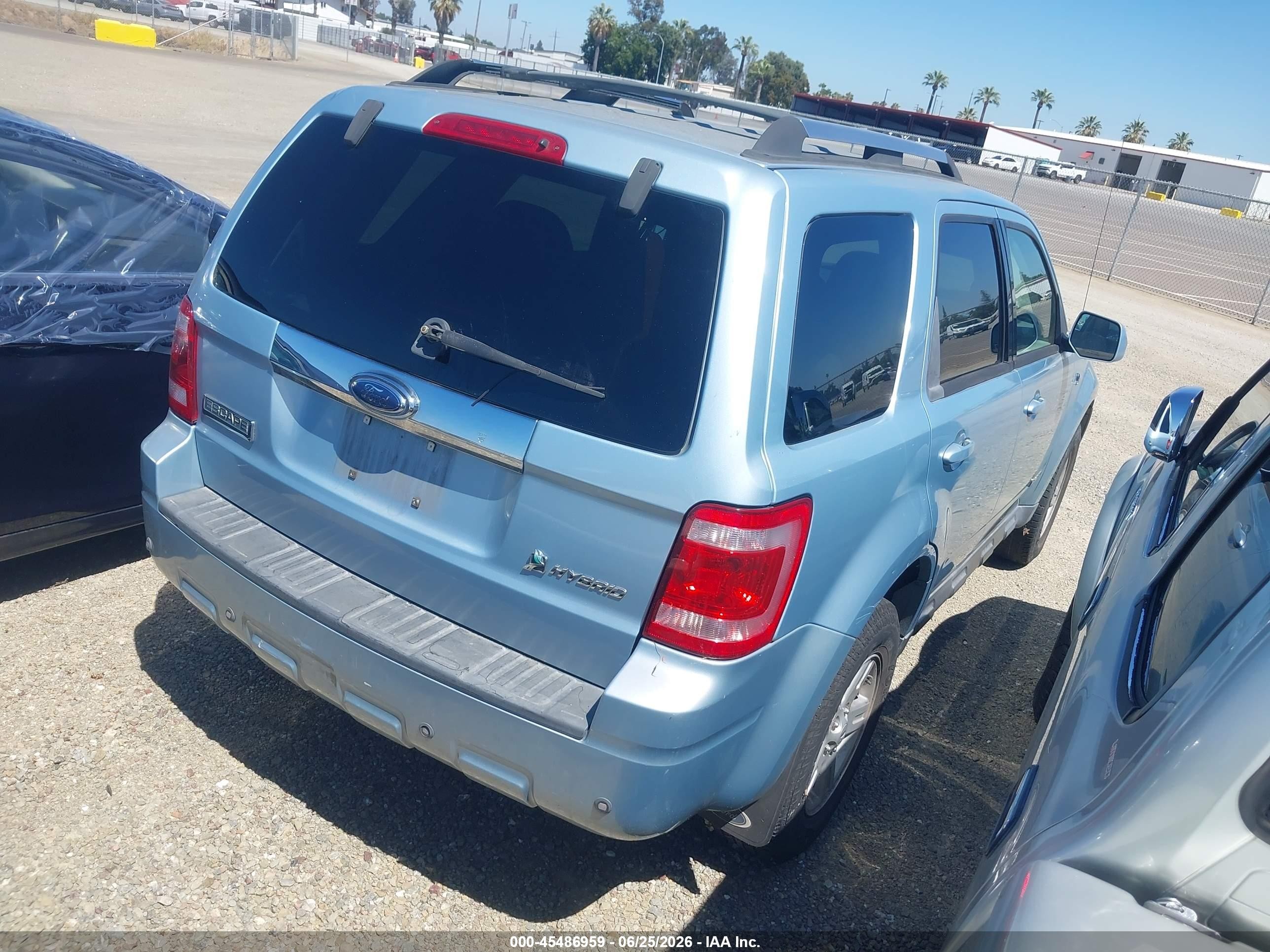 2008 Ford Escape Hybrid   Blue vin: 1FMCU49H48KB66597