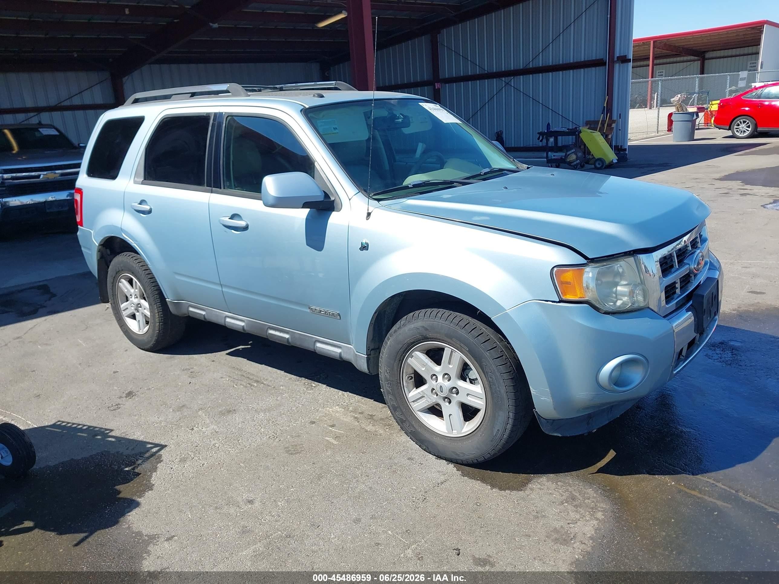 2008 Ford Escape Hybrid   Blue vin: 1FMCU49H48KB66597